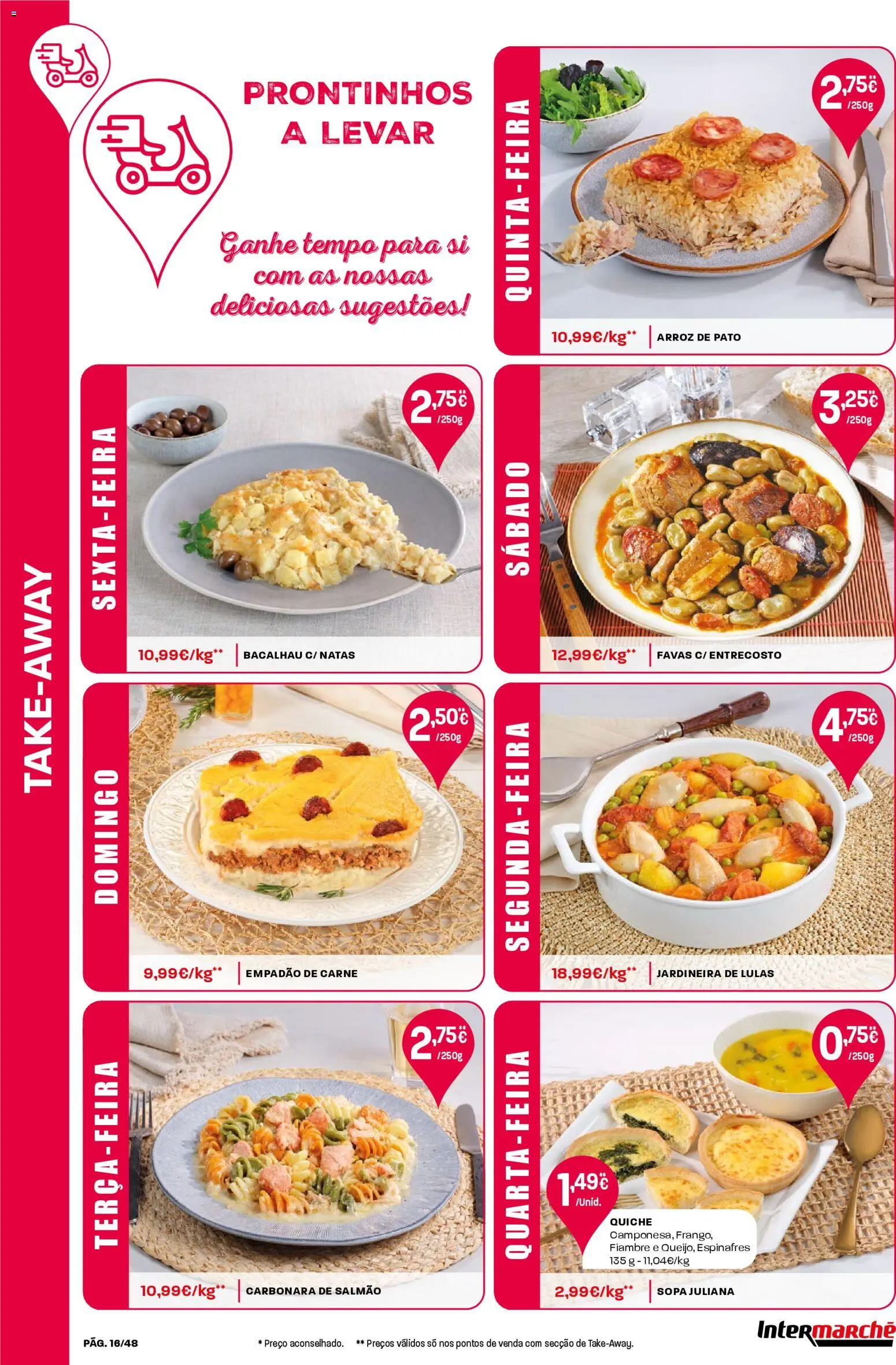 Intermarché folheto │ válido de 15.01.2026 | Página: 16 | Produtos: Lulas, Sopa, Carne, Natas