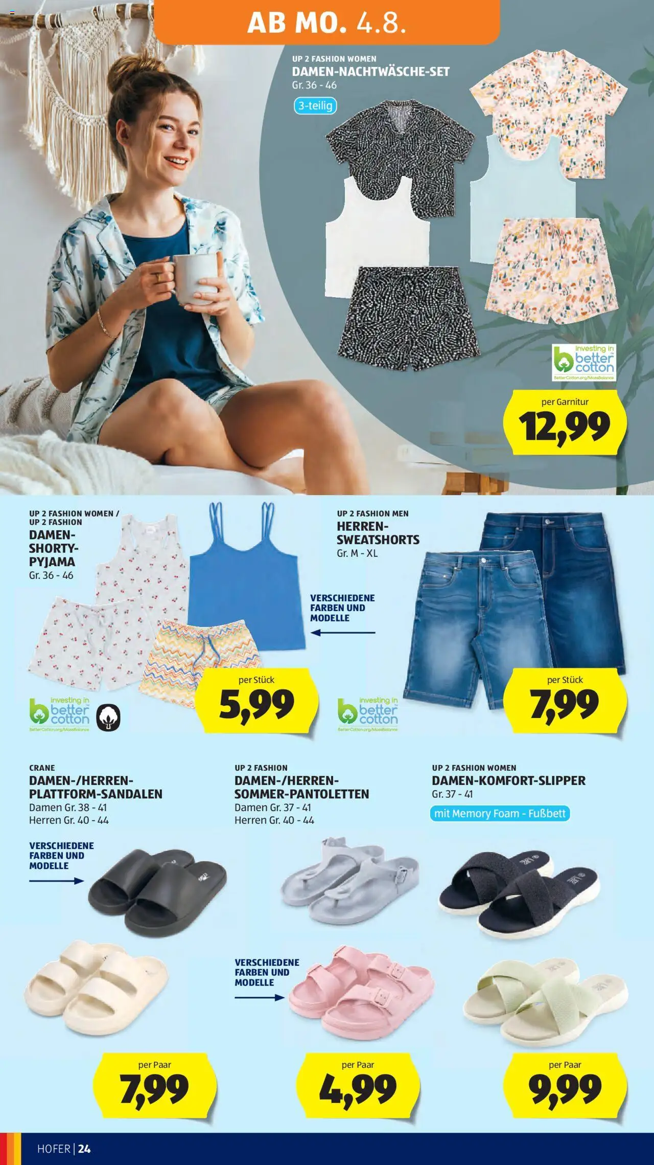 Hofer Flugblatt gültig ab 01.08.2025 | Seite: 28 | Produkte: Pyjama