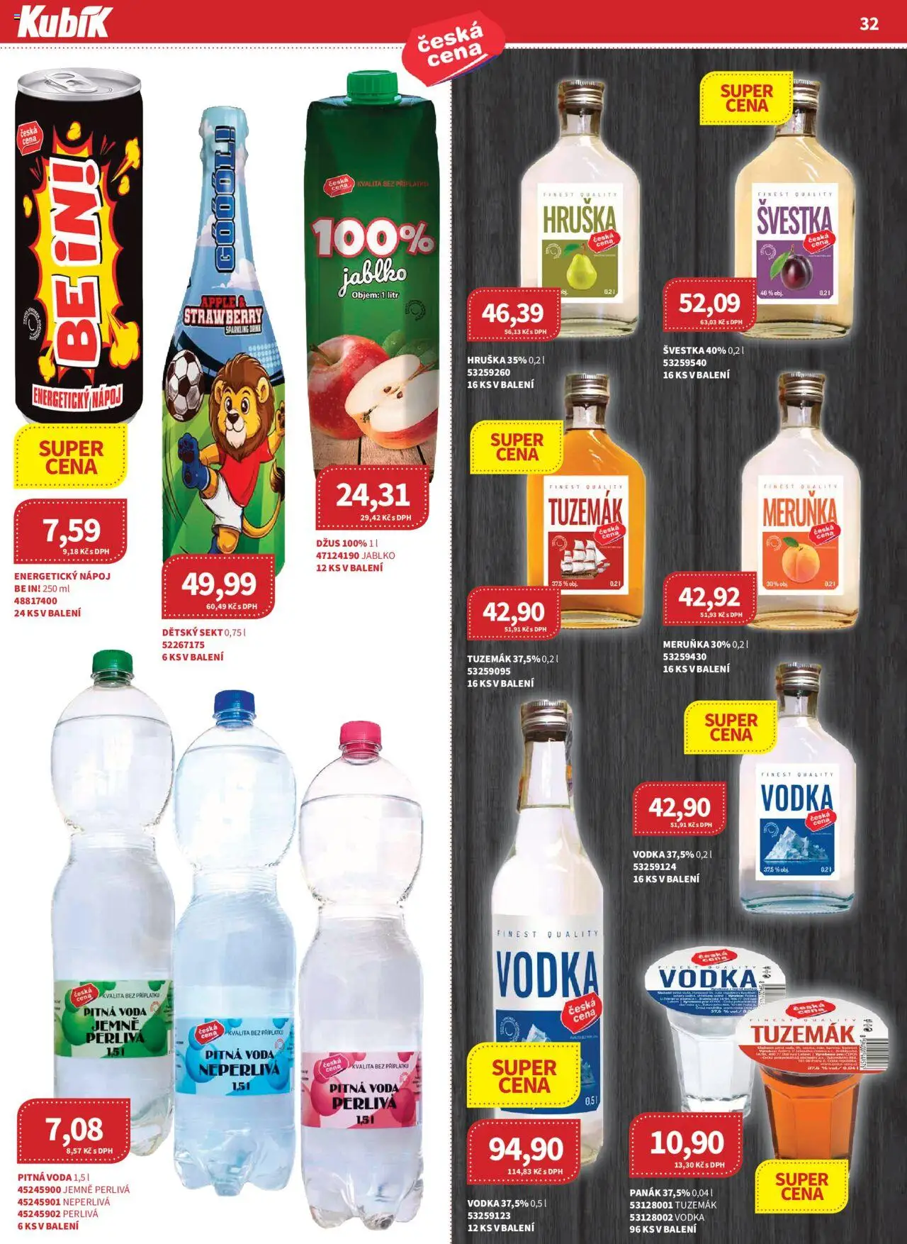 Kubík leták - Velkoobchod 06/2025 od 01.06.2025 | Strana: 32 | Produkty: Džus, Finest, Vodka, Energy drink