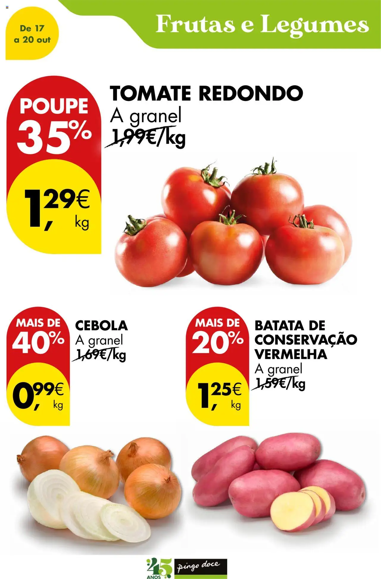 Pingo Doce Poupe este Fim de Semana │ válido de 17.10.2025 | Página: 9 | Produtos: Batata, Cebola, Tomate