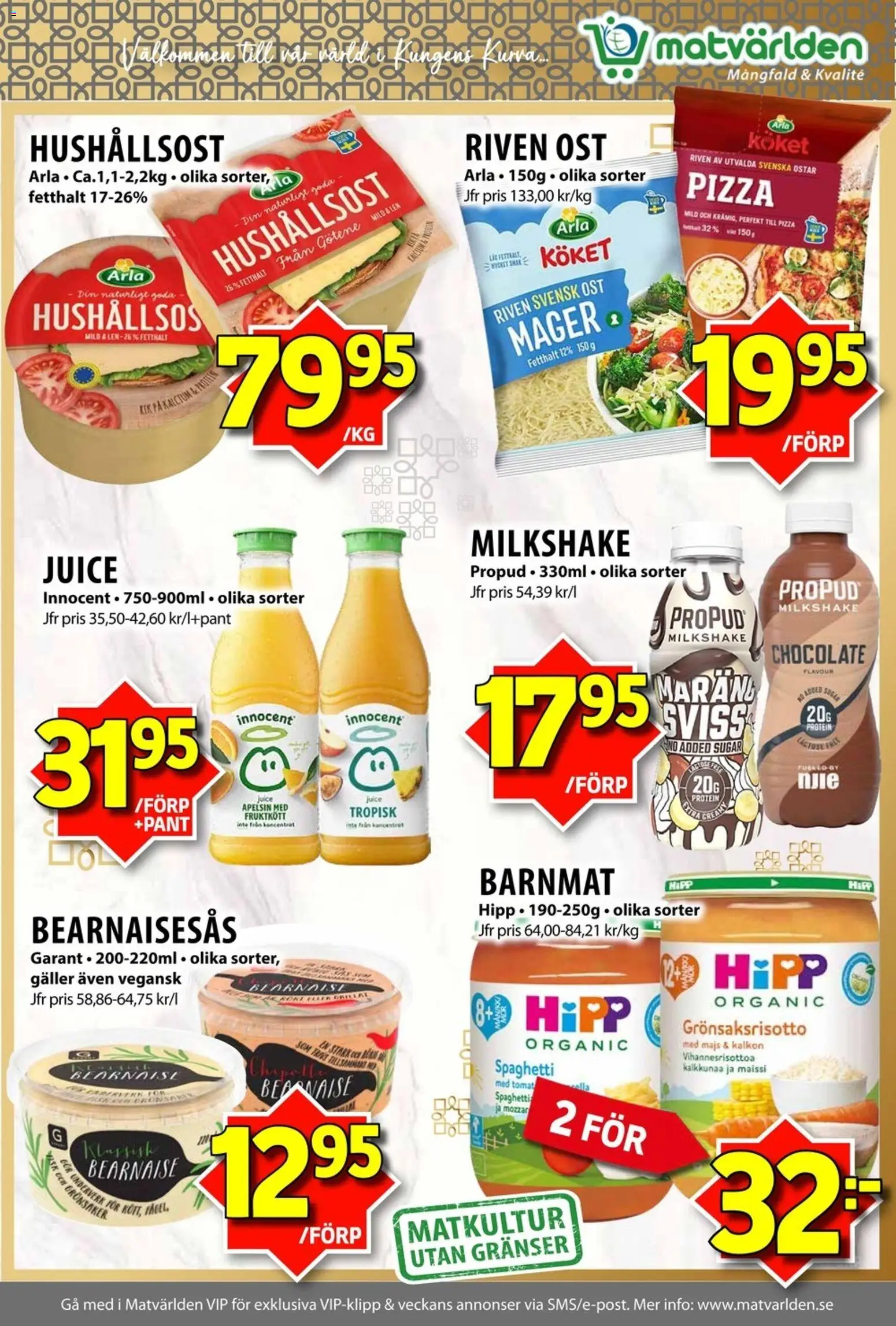 Matvärlden reklamblad aktuell från 20.04.2026 | Sida: 5 | Produkter: Barnmat, Stol, Ost, Apelsin