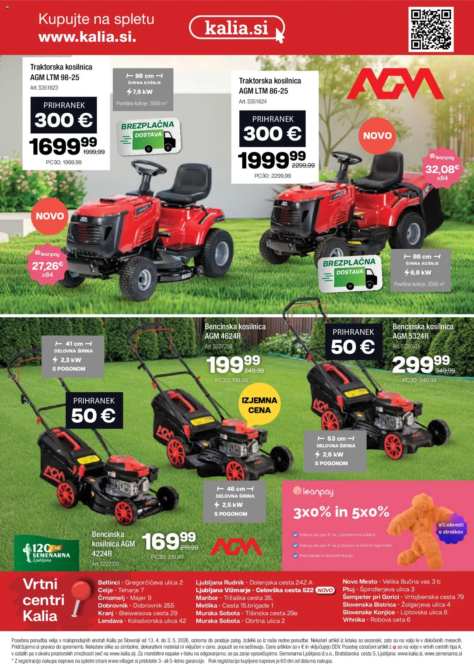 Novi Kalia katalog ponudbe – veljaven od 13.04.2026 | Stran: 12 | Izdelki: Kosilnica