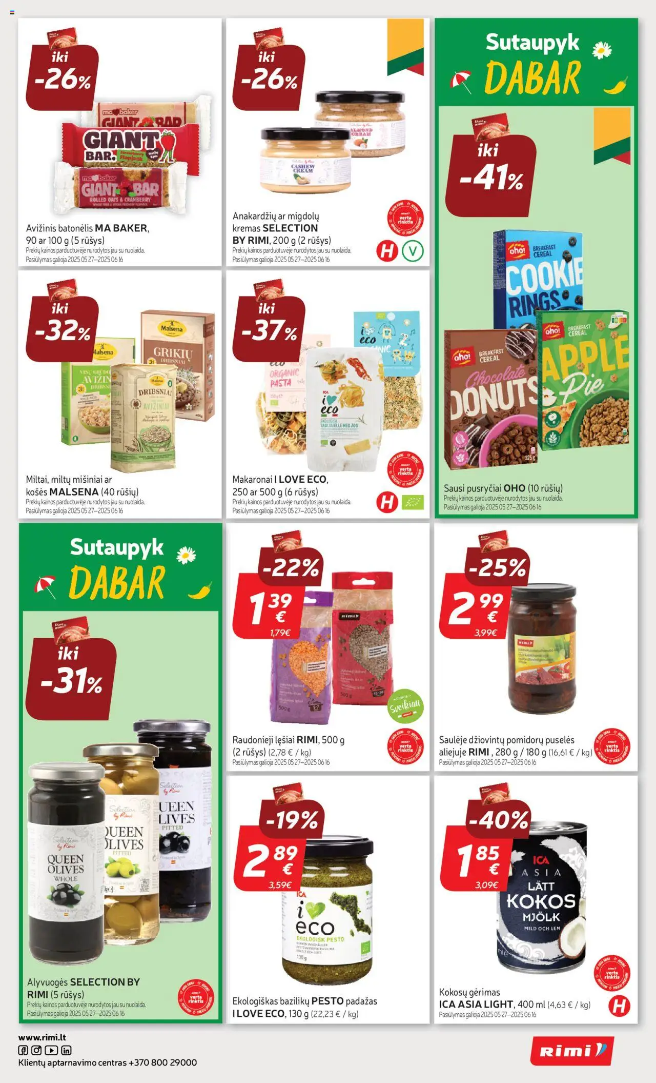 Rimi leidinys│galioja nuo 03.06.2025 | Puslapis: 26 | Prekių: Kremas, Padažas, Dribsniai, Makaronai