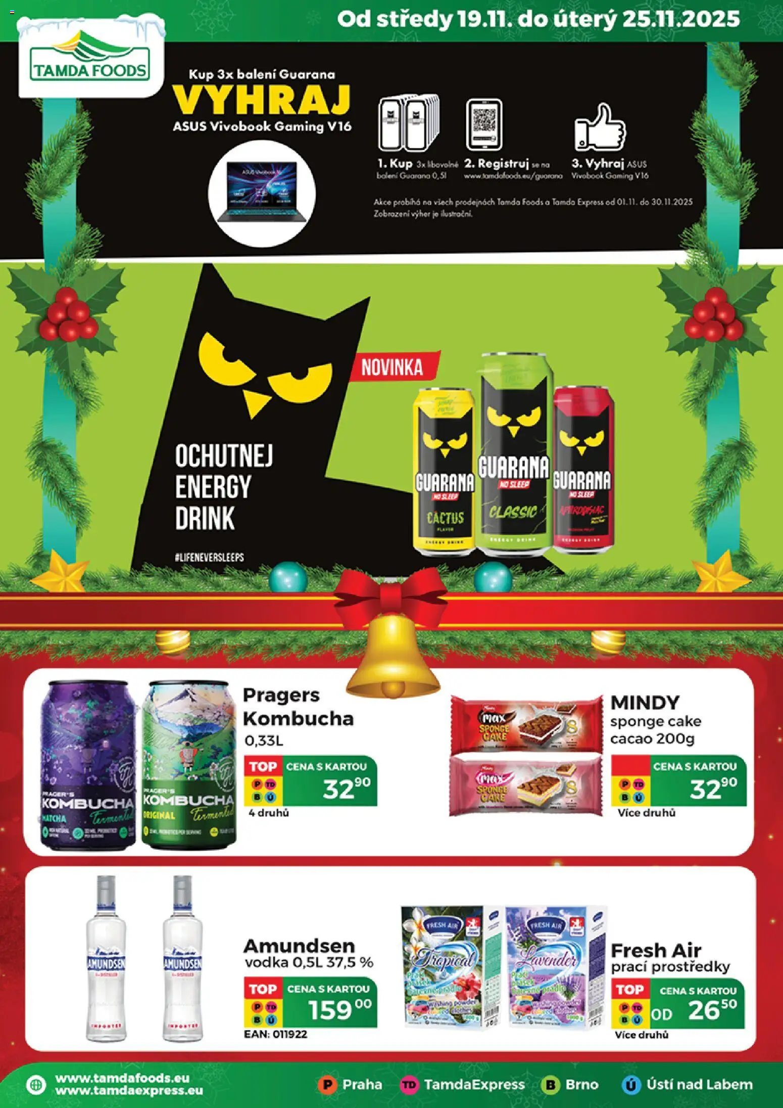 Tamda Foods leták od 19.11.2025 | Strana: 1 | Produkty: Kombucha, Vodka, Matcha