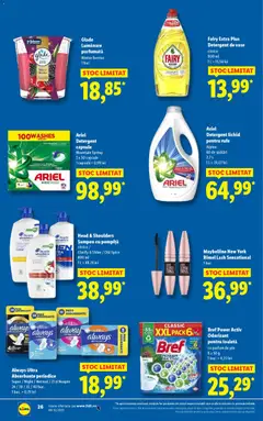 Ofertele Lidl valabile de la 22.12.2025 | Pagină: 26 | Produse: Kısırlaştırılmış Kedi Maması, Toaletă, Mascara, Absorbante