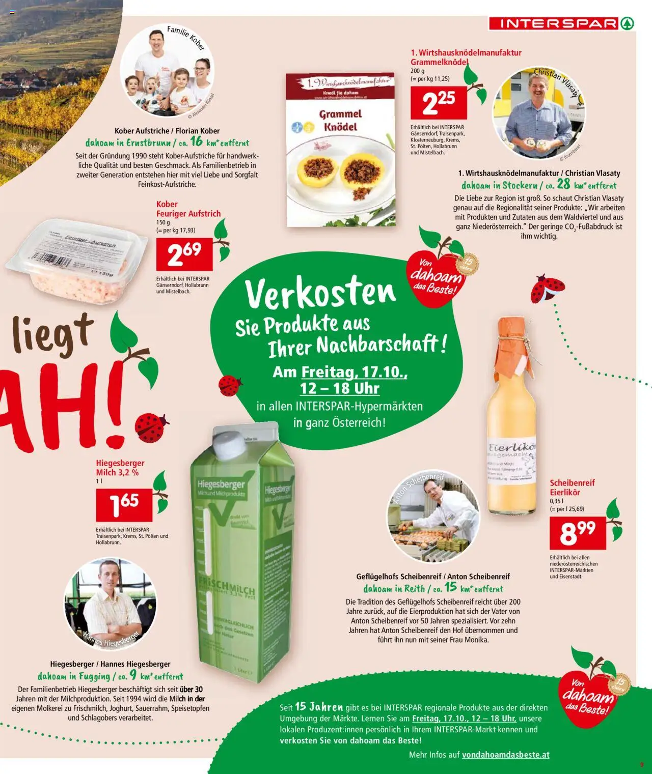 Interspar Flugblatt - Niederoesterreich gültig ab 16.10.2025 | Seite: 10 | Produkte: Uhr, Milch