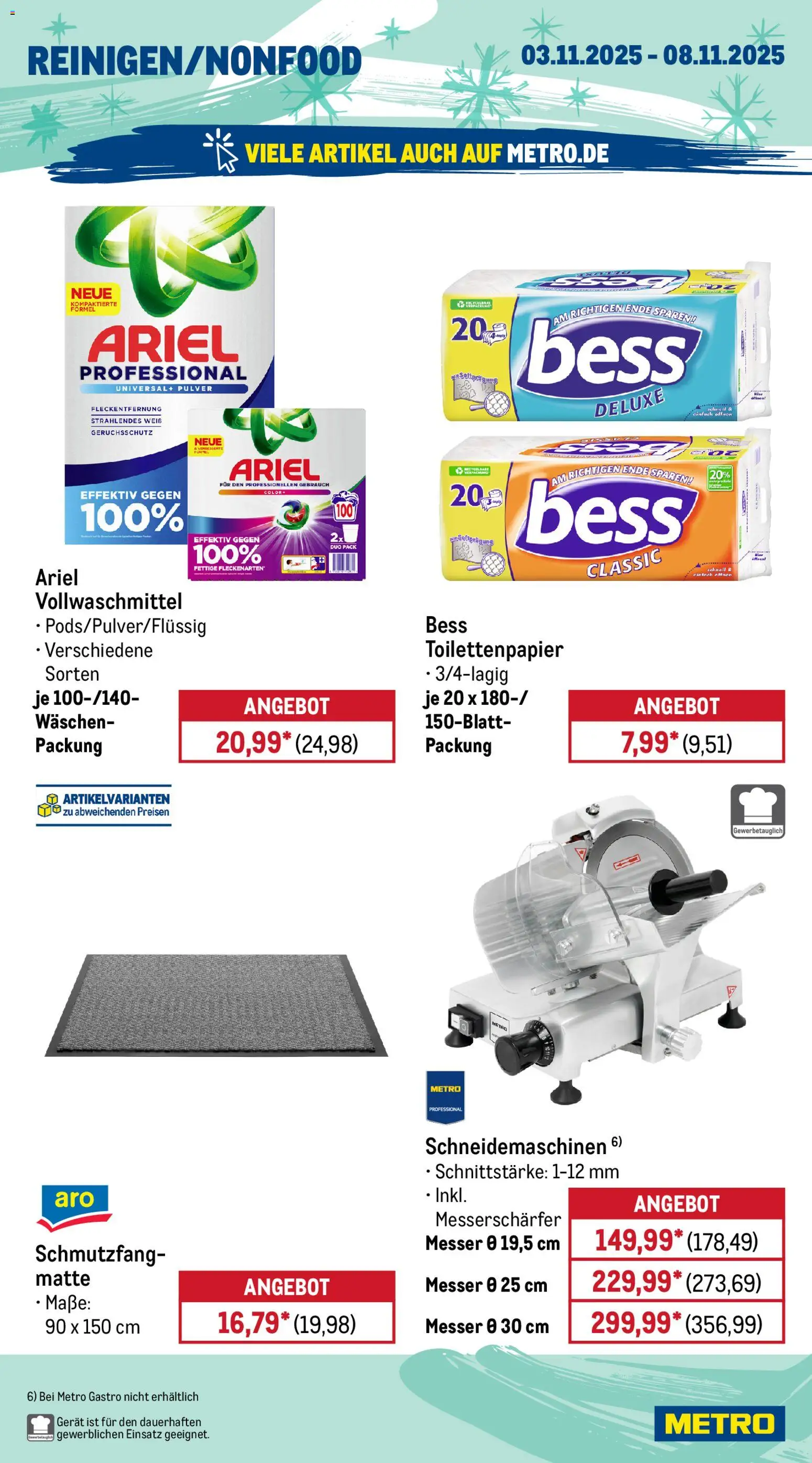 Metro - Black Friday – gültig ab 03.11.2025 | Seite: 19 | Produkte: Ariel, Toilettenpapier