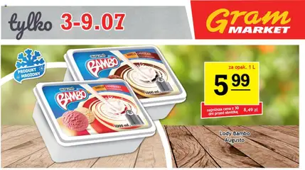 Gram Market Gazetka - Billboard od 03.07.2025 | Strona: 2 | Produkty: Lody bambo, Lody