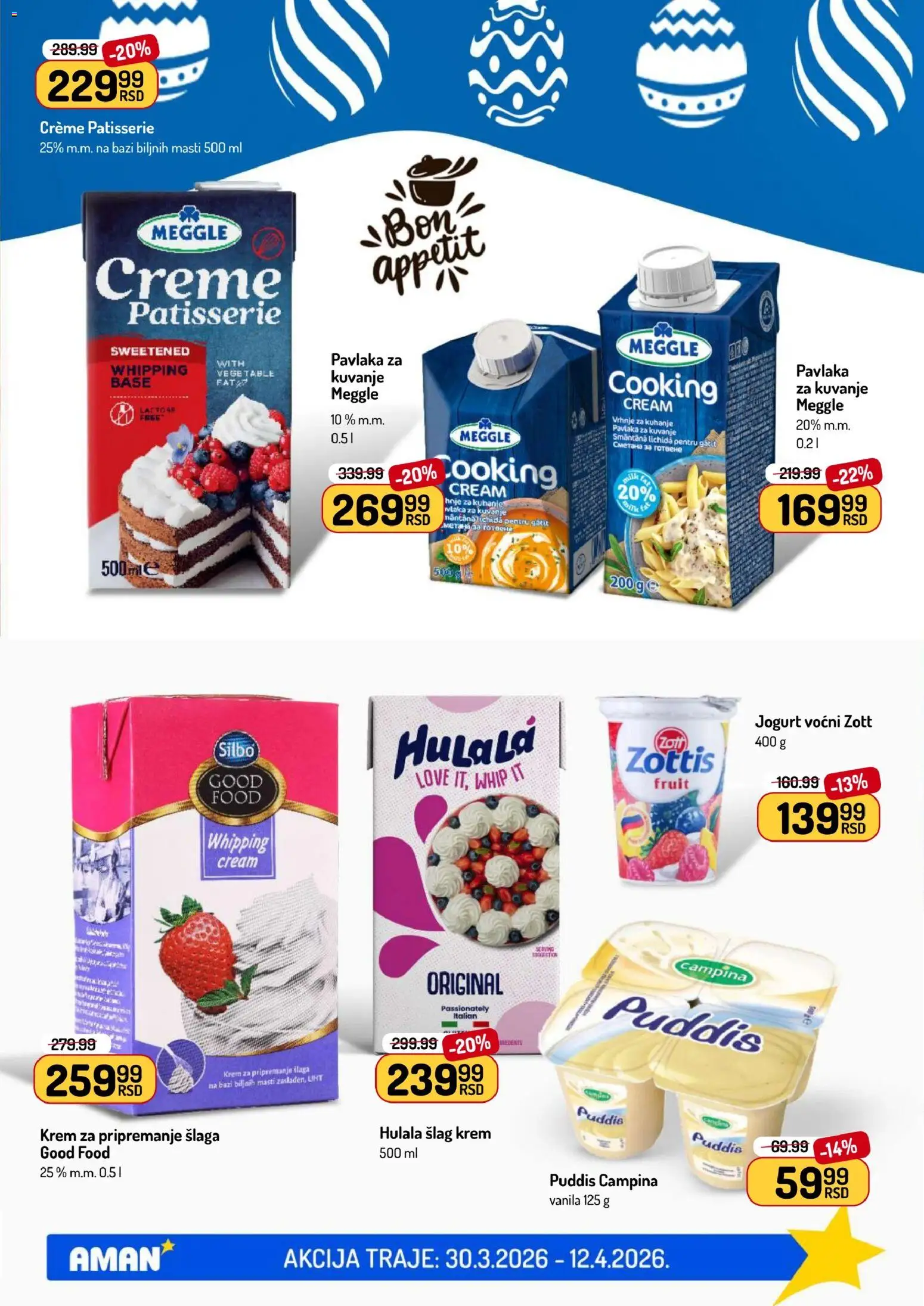 Aman katalog - važi od 30.03.2026 | Strana: 17 | Proizvode: Šlag, Šlag krem, Jogurt, Pavlaka