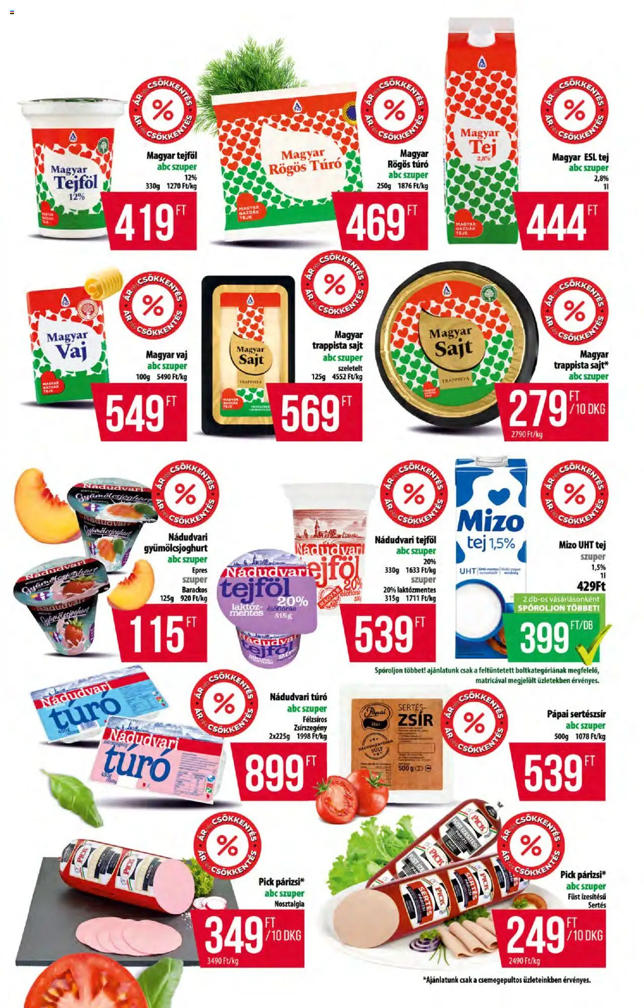 COOP akciós ujság - amely érvényes a következő dátumtól: 11.09.2025 | Oldal: 7 | Termékek: Tej, Vaj, Tejföl, Túró