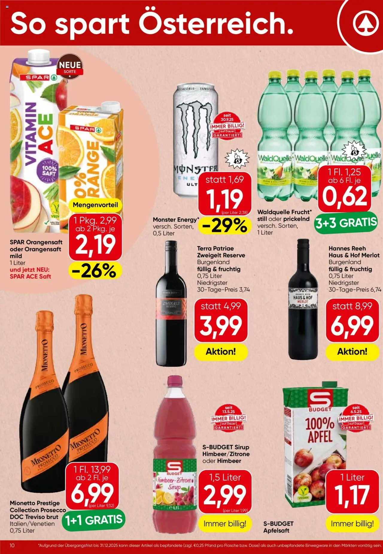 Spar Flugblatt - Niederösterreich gültig ab 02.10.2025 | Seite: 10 | Produkte: Planche de surf, Saft, Äpfel