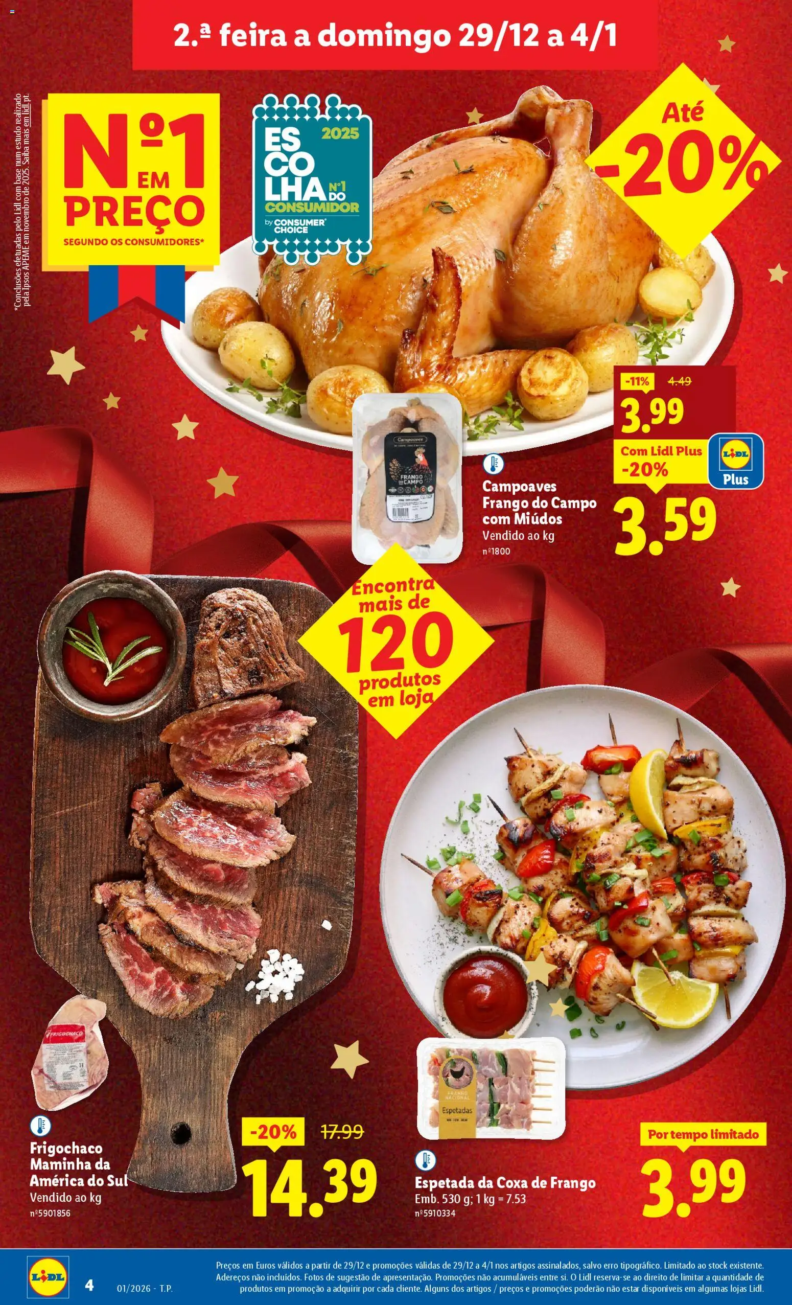 Lidl folheto │ válido de 29.12.2025 | Página: 4 | Produtos: Frango, Pó, Base