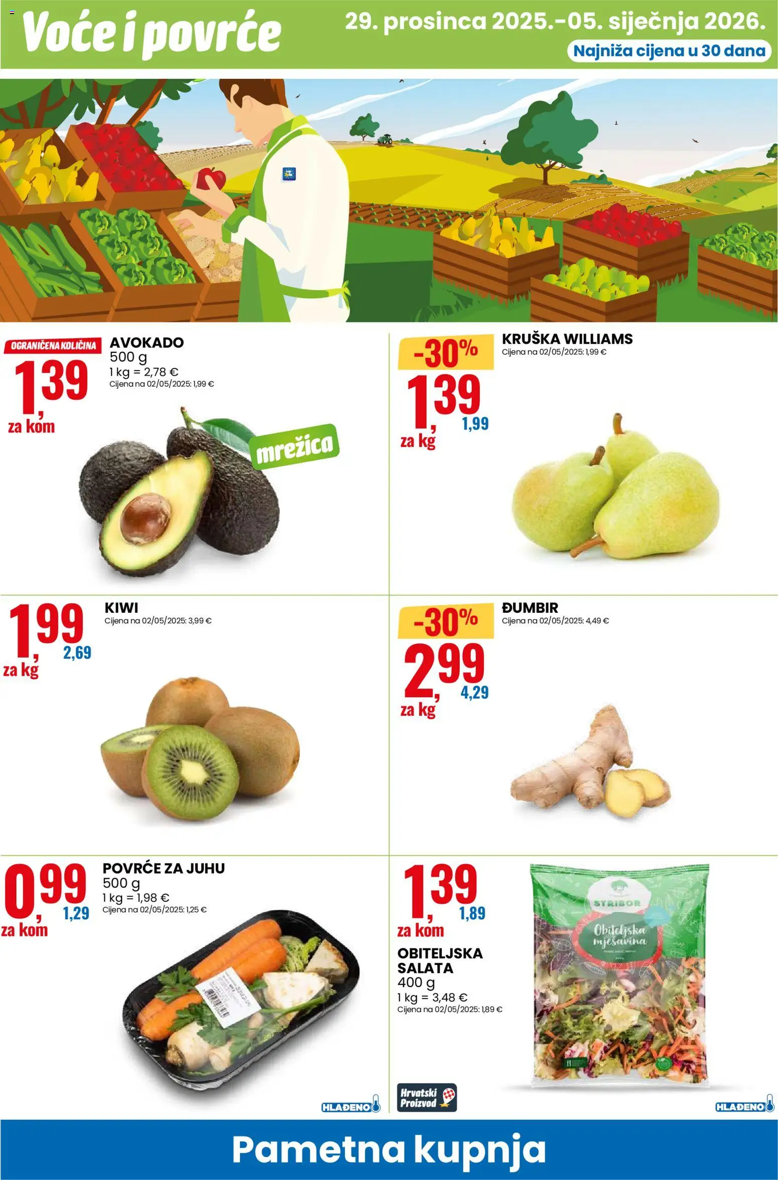 Eurospin katalog | vrijedi od 29.12.2025 | Stranica: 6 | Proizvodi: Salata, Avokado, Voće, Kruška