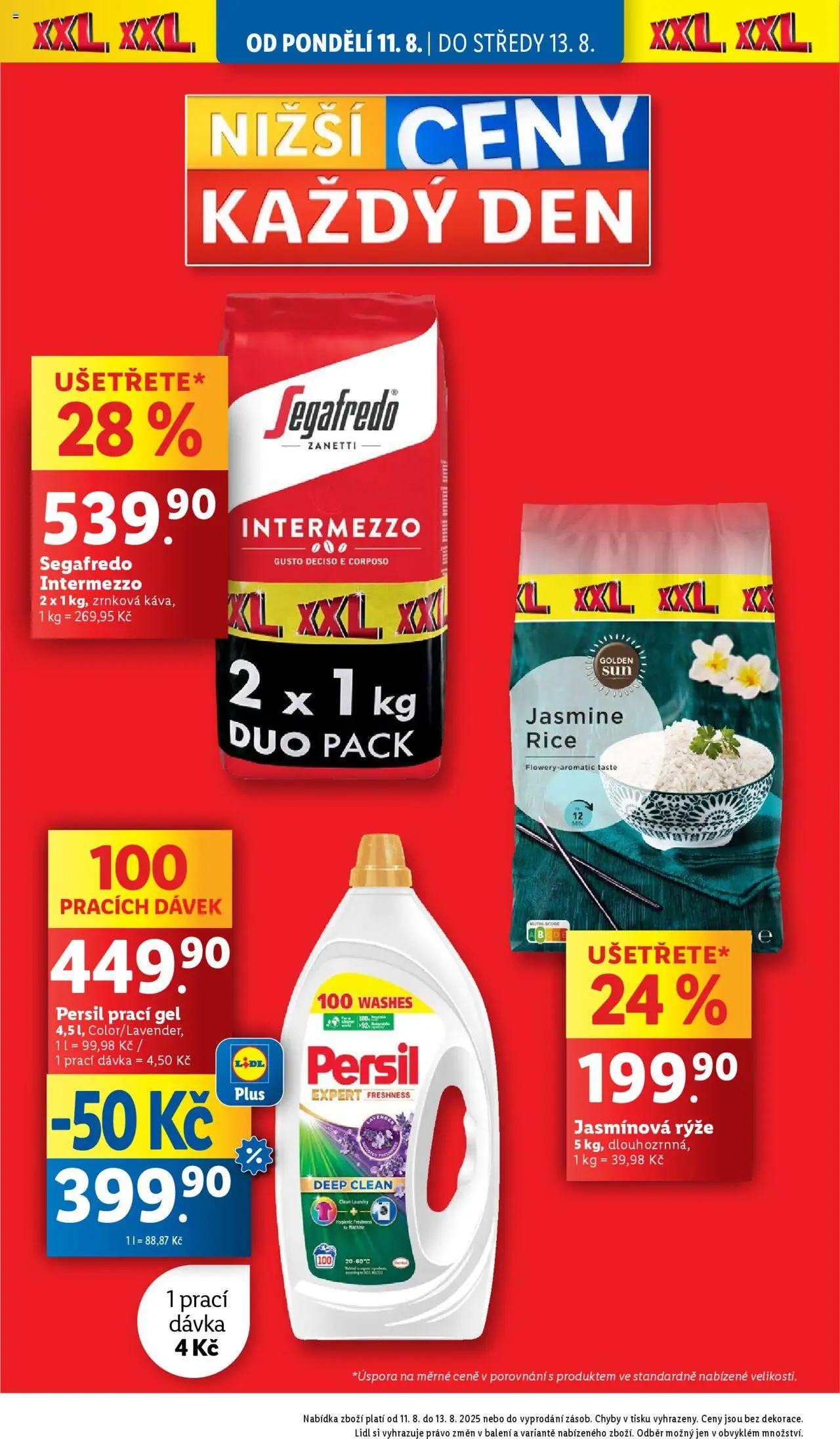 Lidl leták od 11.08.2025 | Strana: 2 | Produkty: Káva, Rýže, Jasmínová rýže, Intermezzo Segafredo
