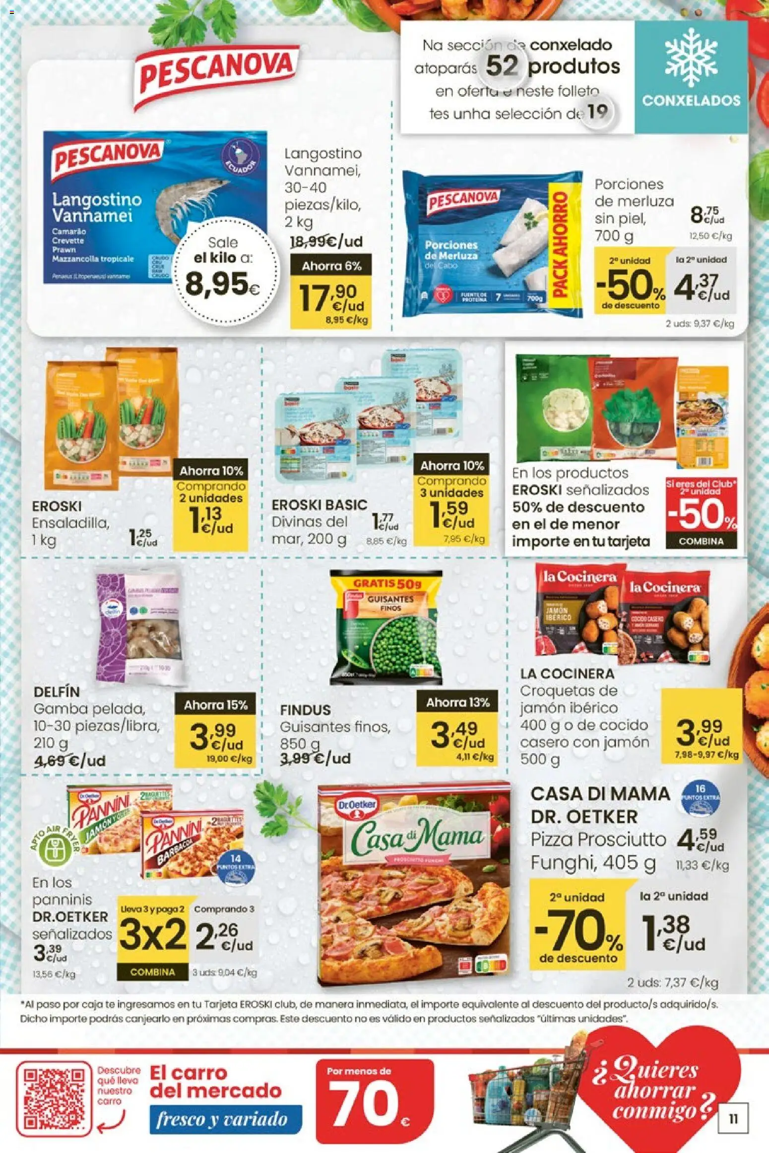Eroski Quieres ahorrar conmigo │ válido desde el 16.04.2026 | Página: 11 | Productos: Jamón ibérico, Barbacoa, Caja, Langostino