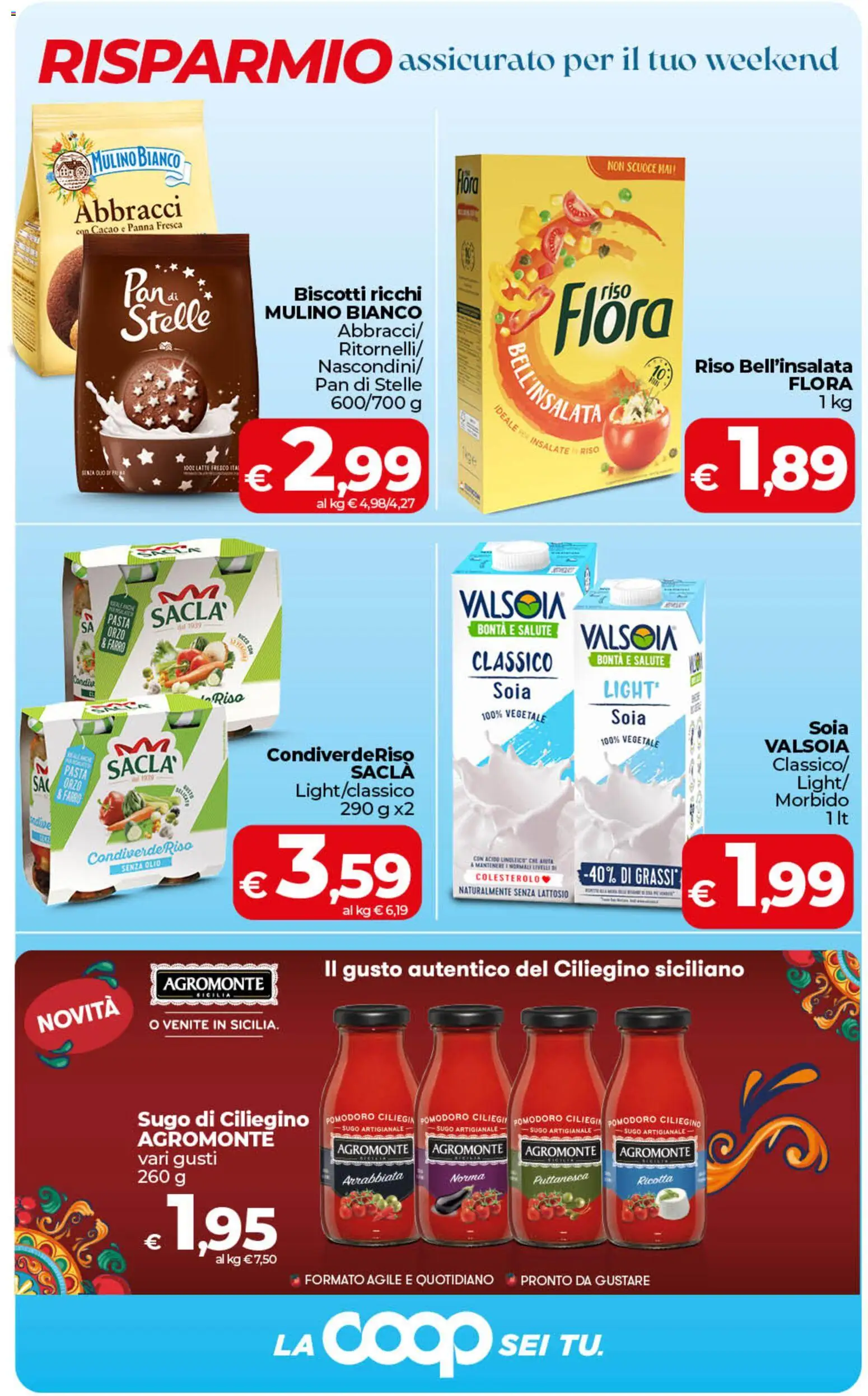 Volantino COOP del 28.04.2026 | Pagina: 4 | Prodotti: Riso, Pomodoro, Latte, Cacao