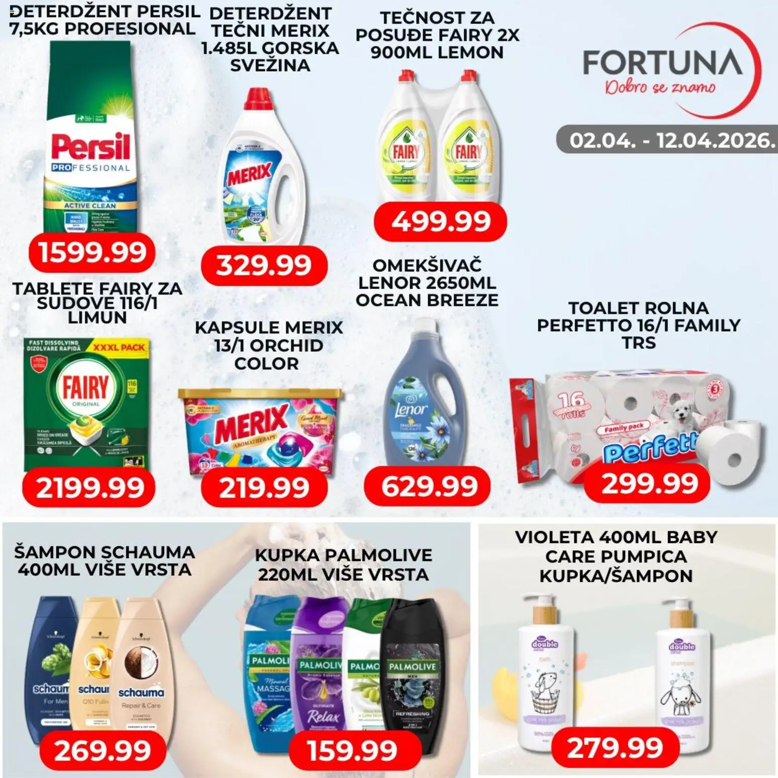 Fortuna Market katalog - važi od 02.04.2026 | Strana: 8 | Proizvode: Lenor, Šampon, Limun, Persil
