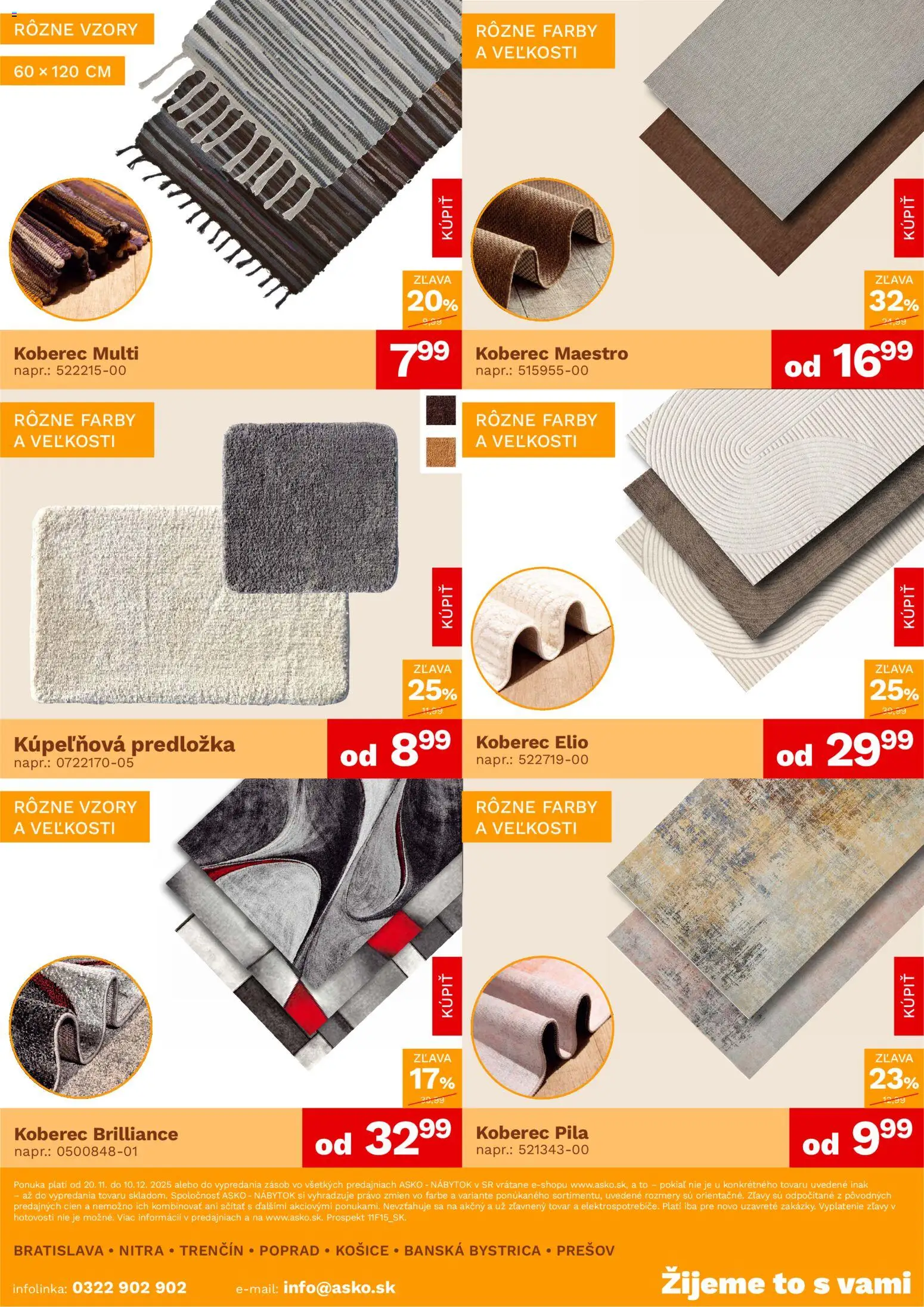 Nové ASKO nábytok akcie – leták je platný od 20.11.2025 | Strana: 5 | Produkty: Nábytok, Koberec, Píla