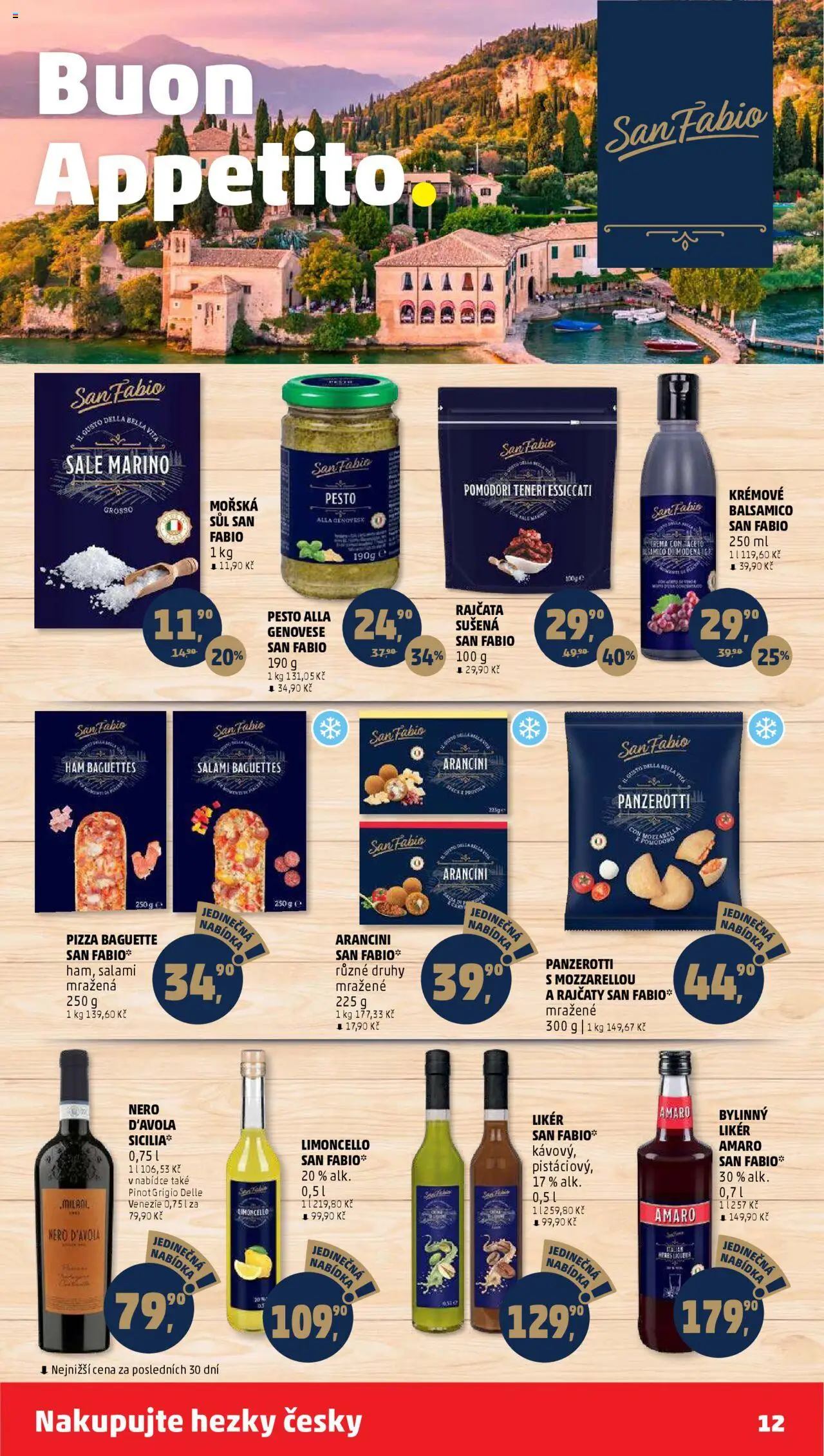 Penny Market leták - Čtvrtečník od 02.10.2025 | Strana: 12 | Produkty: Rajčata, Likér, Pesto, Pinot Grigio