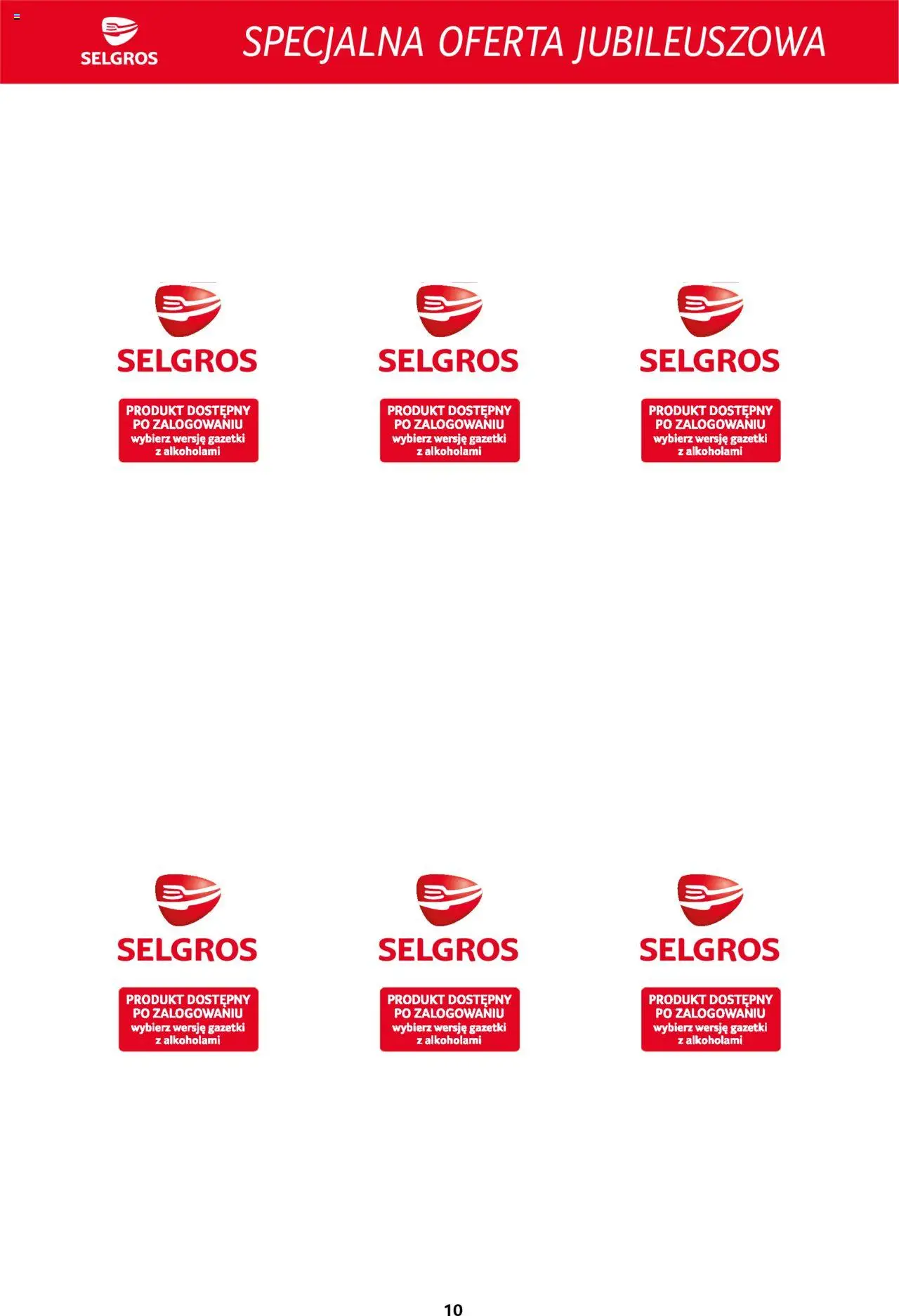 Selgros cash&carry Gazetka - Specjalna oferta jubileuszowa od 31.07.2025 | Strona: 10
