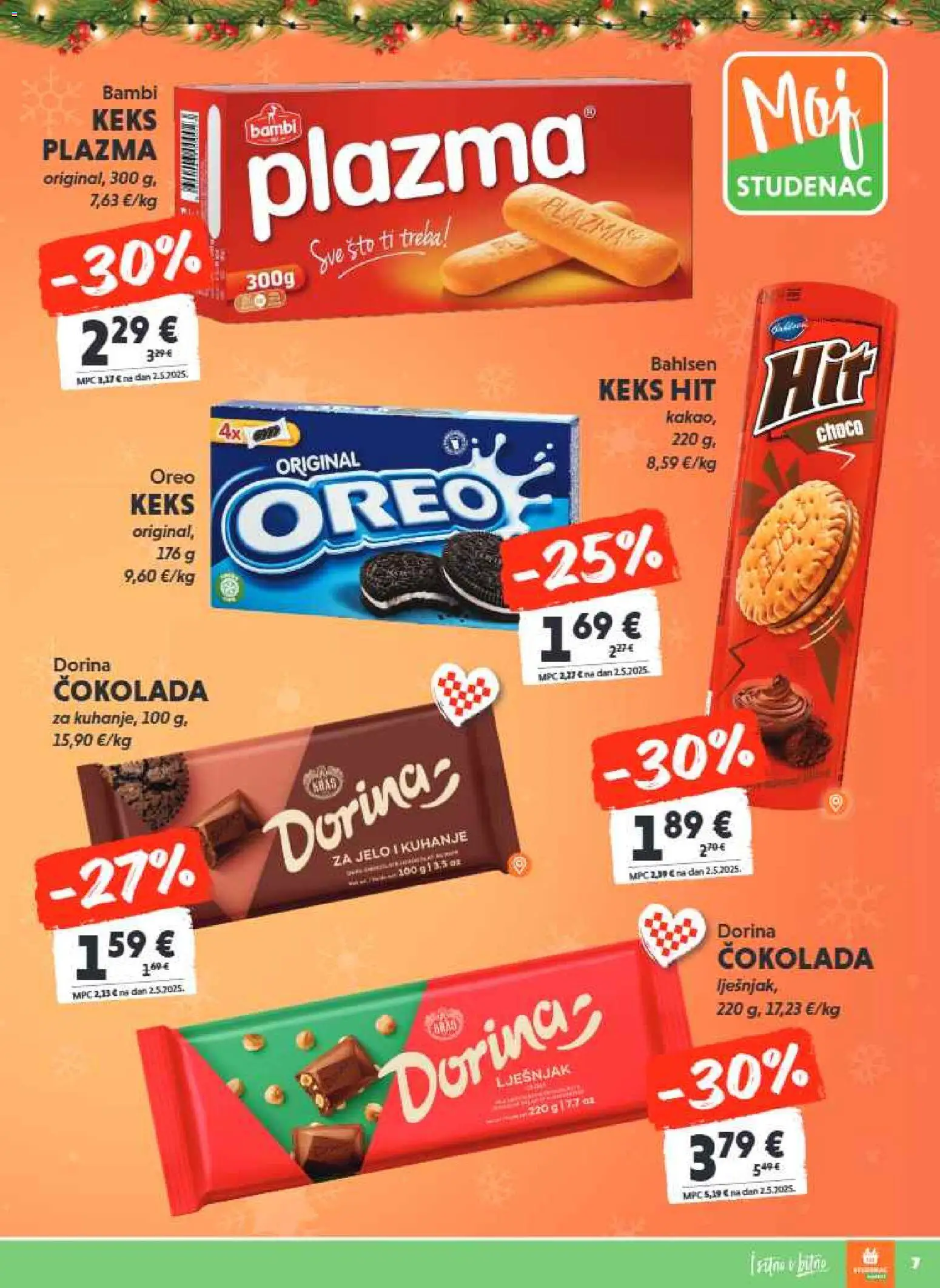 Studenac katalog | vrijedi od 17.12.2025 | Stranica: 7 | Proizvodi: Dorina, Čokolada, Keks, Lješnjak