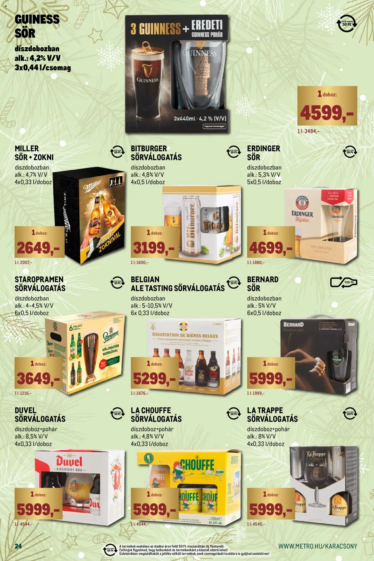 Metro akciós ujság - amely érvényes a következő dátumtól: 01.12.2025 | Oldal: 24 | Termékek: Doboz, Pohár, Só, Zokni