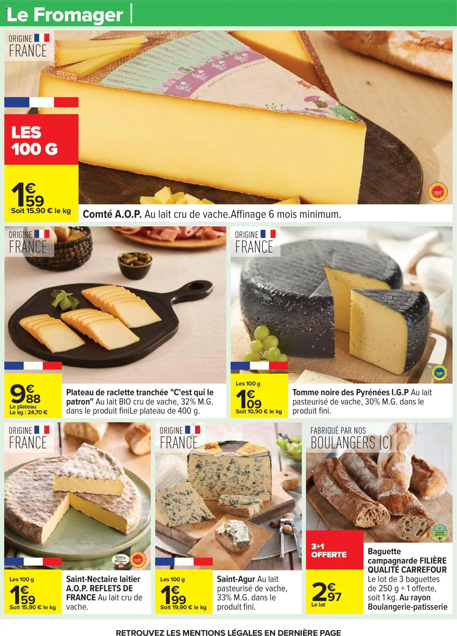 {H1} | Page: 39 | Produits: Plateau, Raclette, Lait bio, Lait