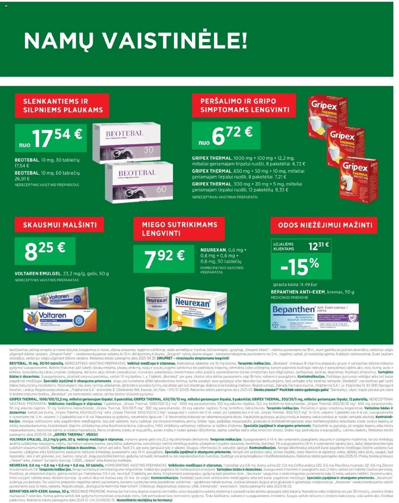 EUROVAISTINĖ akcijos nuo 01.11.2025 | Puslapis: 11 | Prekių: Kremas
