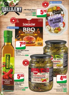 Pogląd oferty "Burger BBQ z serem Sokołów, 150 g" - ważna od 29.04.2026 | Strona: 27 | Produkty: Chili, Papryka, Bazylia, Olej