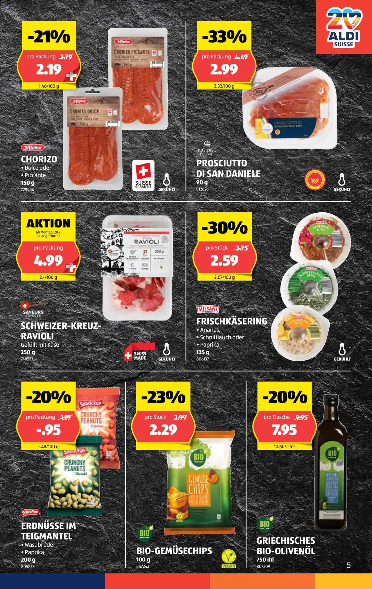 Aldi Aktionen ab 24.07.2025 | Seite: 6 | Produkte: Erdnüsse, Käse, Gemüse, Chips