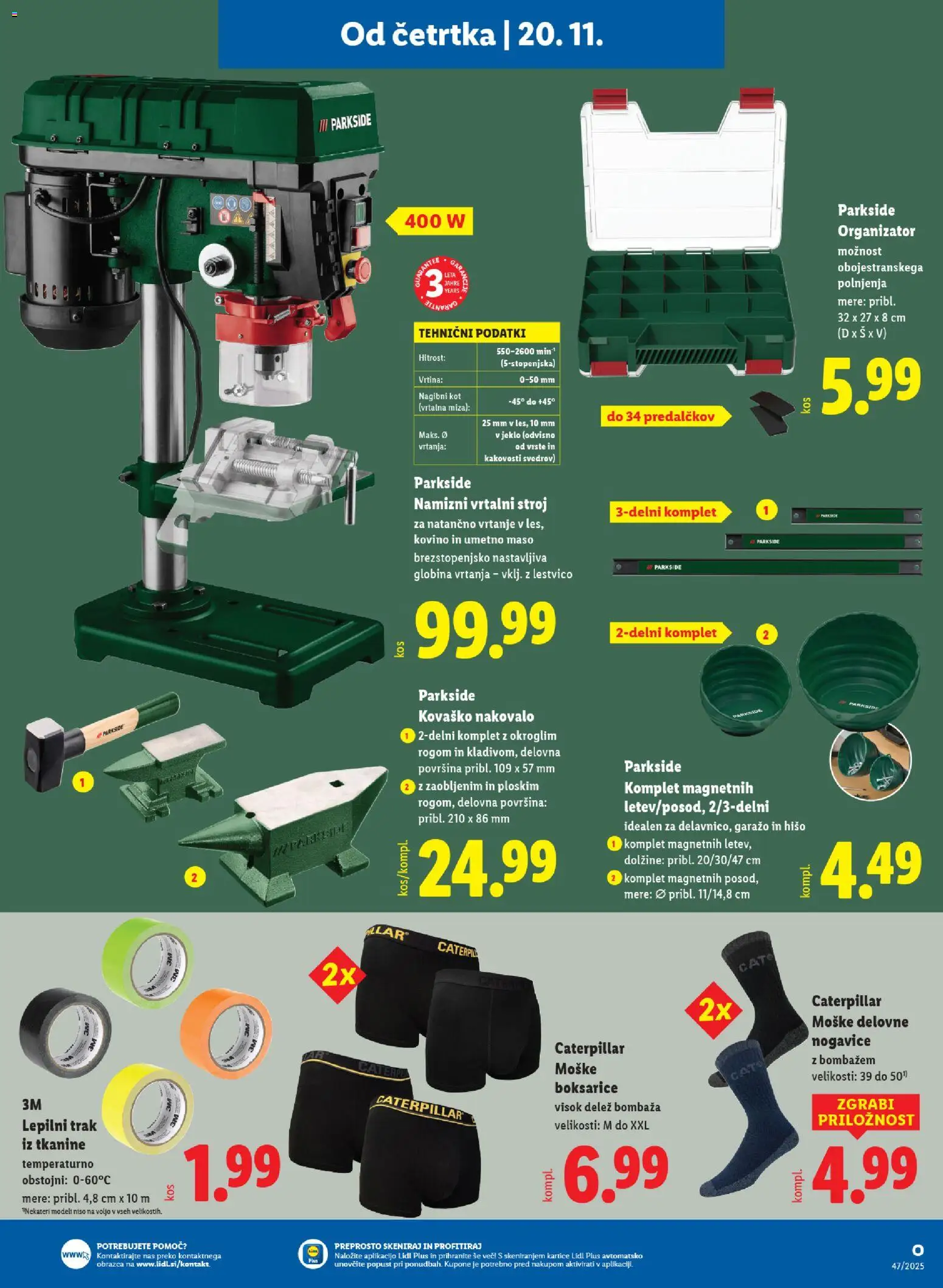 Novi Lidl katalog ponudbe – veljaven od 24.11.2025 | Stran: 21 | Izdelki: Miza, Nogavice