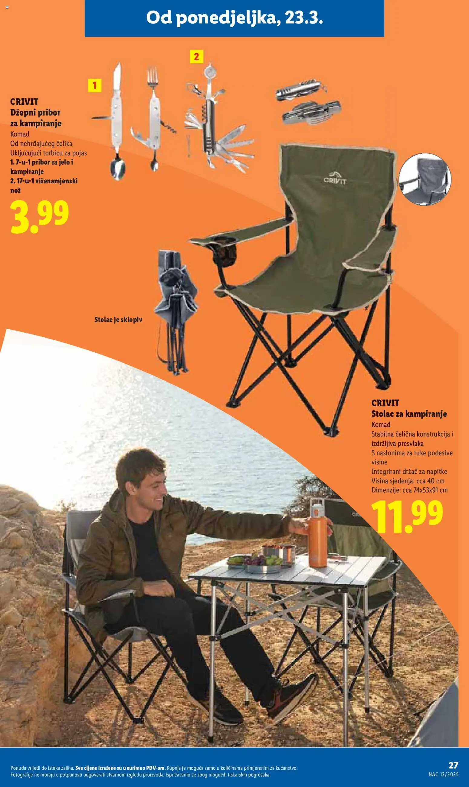 Lidl katalog | vrijedi od 23.03.2026 | Stranica: 27 | Proizvodi: Nož, Pojas, Pribor za jelo