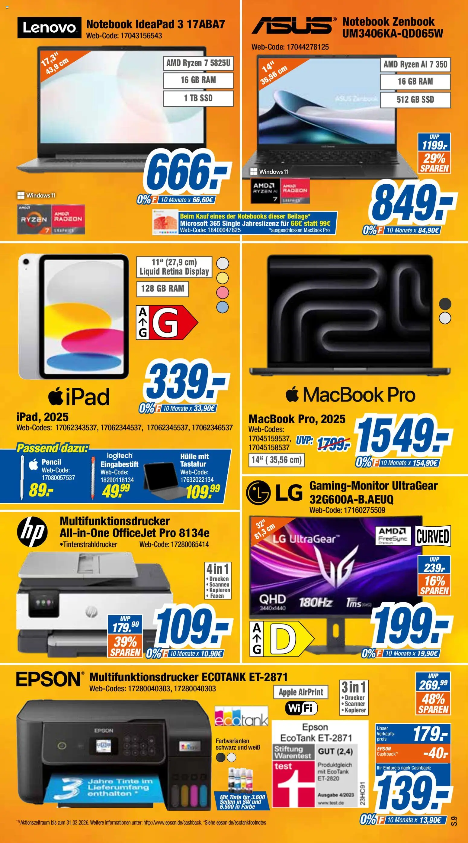 Expert Prospekt 	 – gültig ab 02.03.2026 | Seite: 9 | Produkte: Hülle, Apple, Drucker, Tastatur