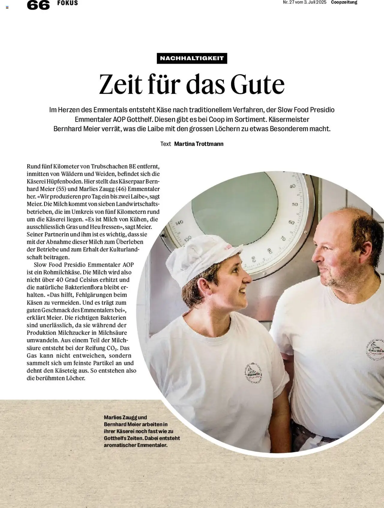 Coop Magazin ab 03.07.2025 | Seite: 66 | Produkte: Milch, Käse