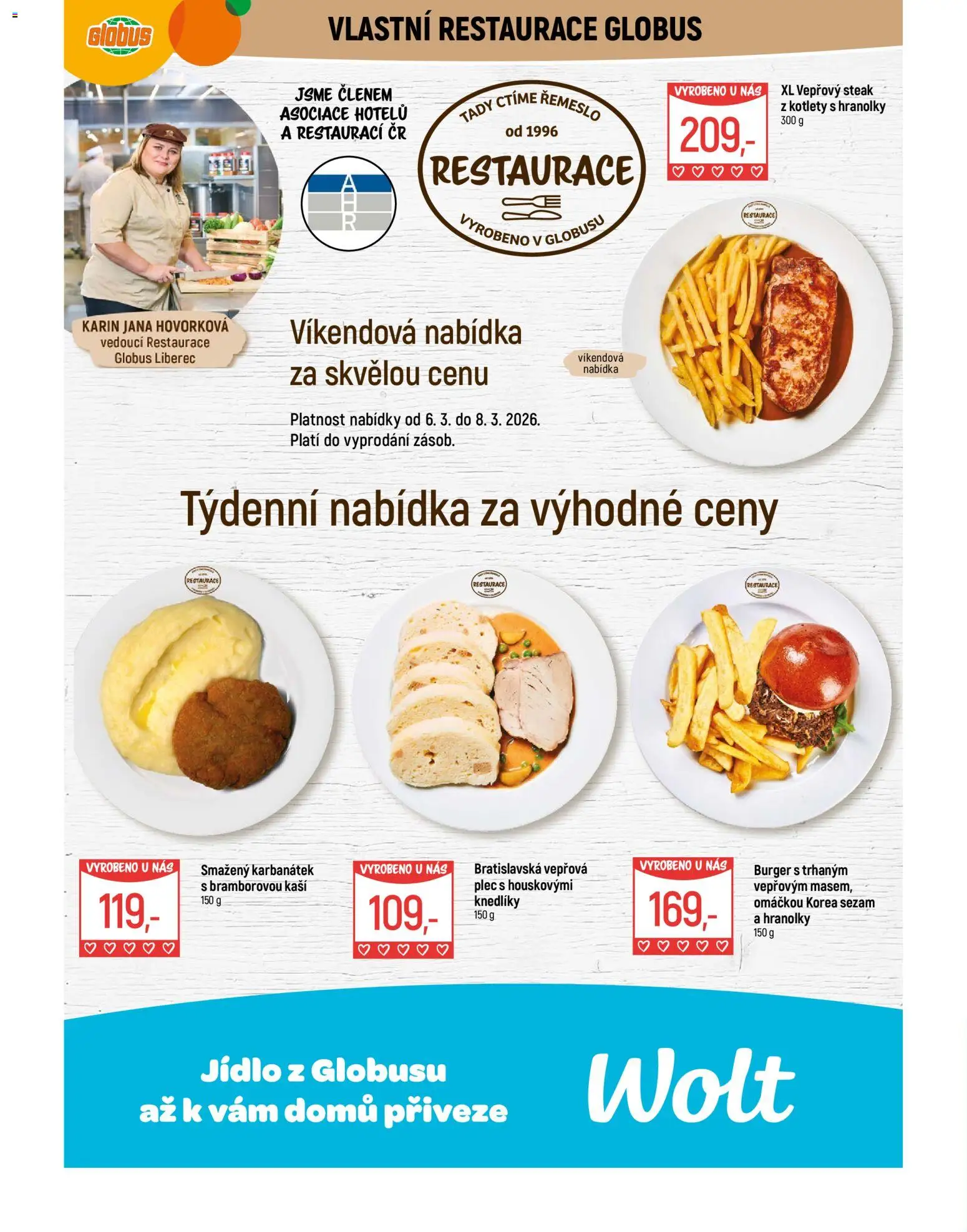 Globus leták - Liberec od 04.03.2026 | Strana: 7 | Produkty: Burger, Globus, Hranolky, Steak