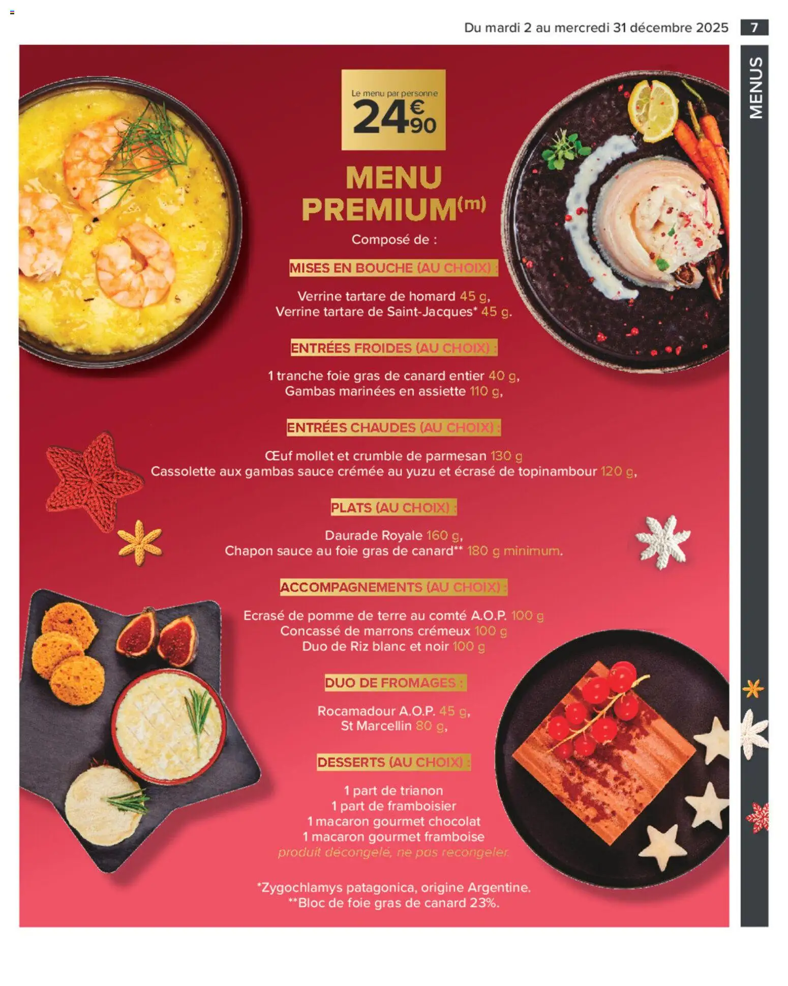 {H1} | Page: 7 | Produits: Daurade, Parmesan, Foie gras de canard entier, Chocolat