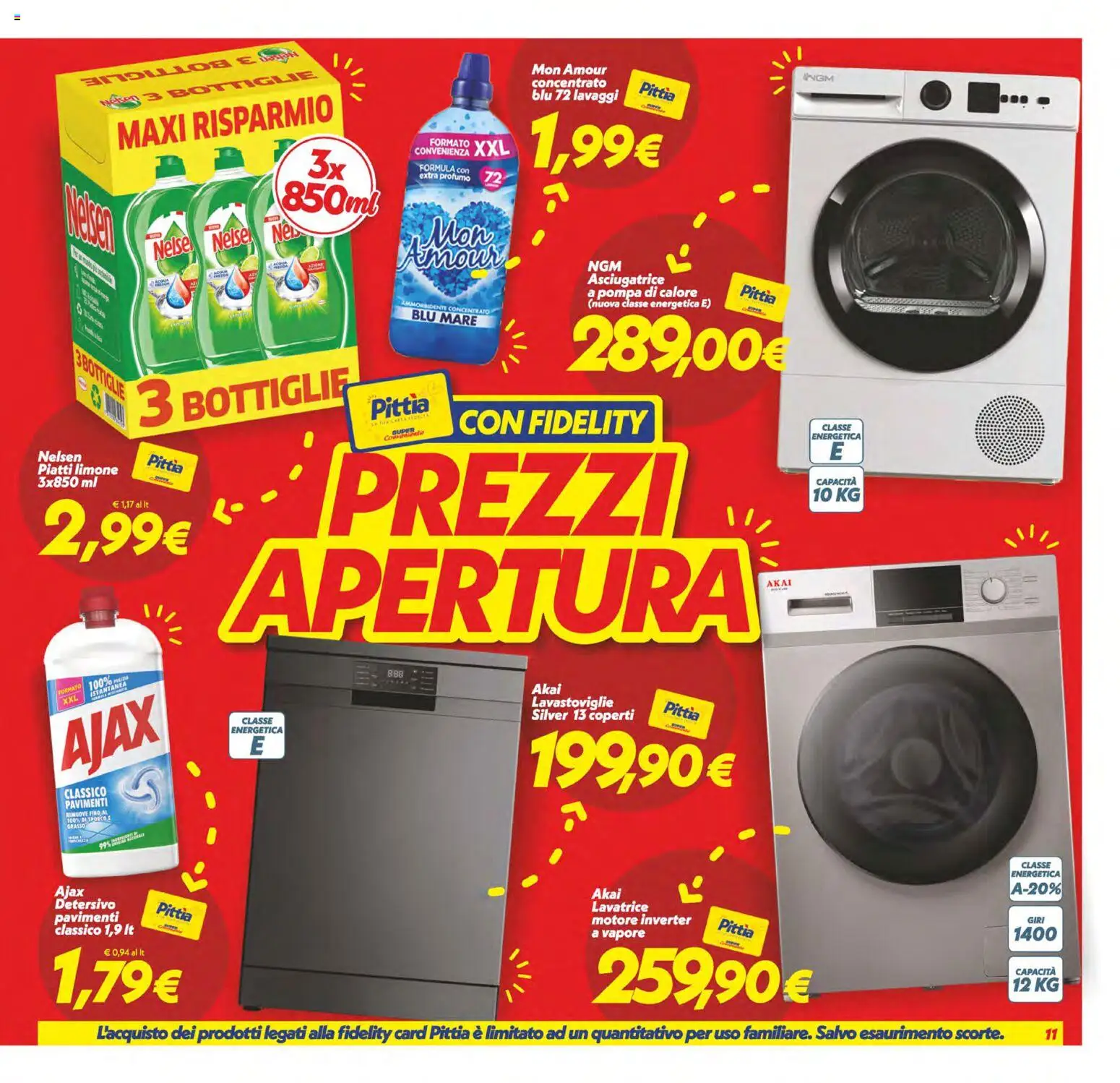 Volantino SuperConveniente del 27.11.2025 | Pagina: 11 | Prodotti: Limone, Asciugatrice, Lavastoviglie, Profumo