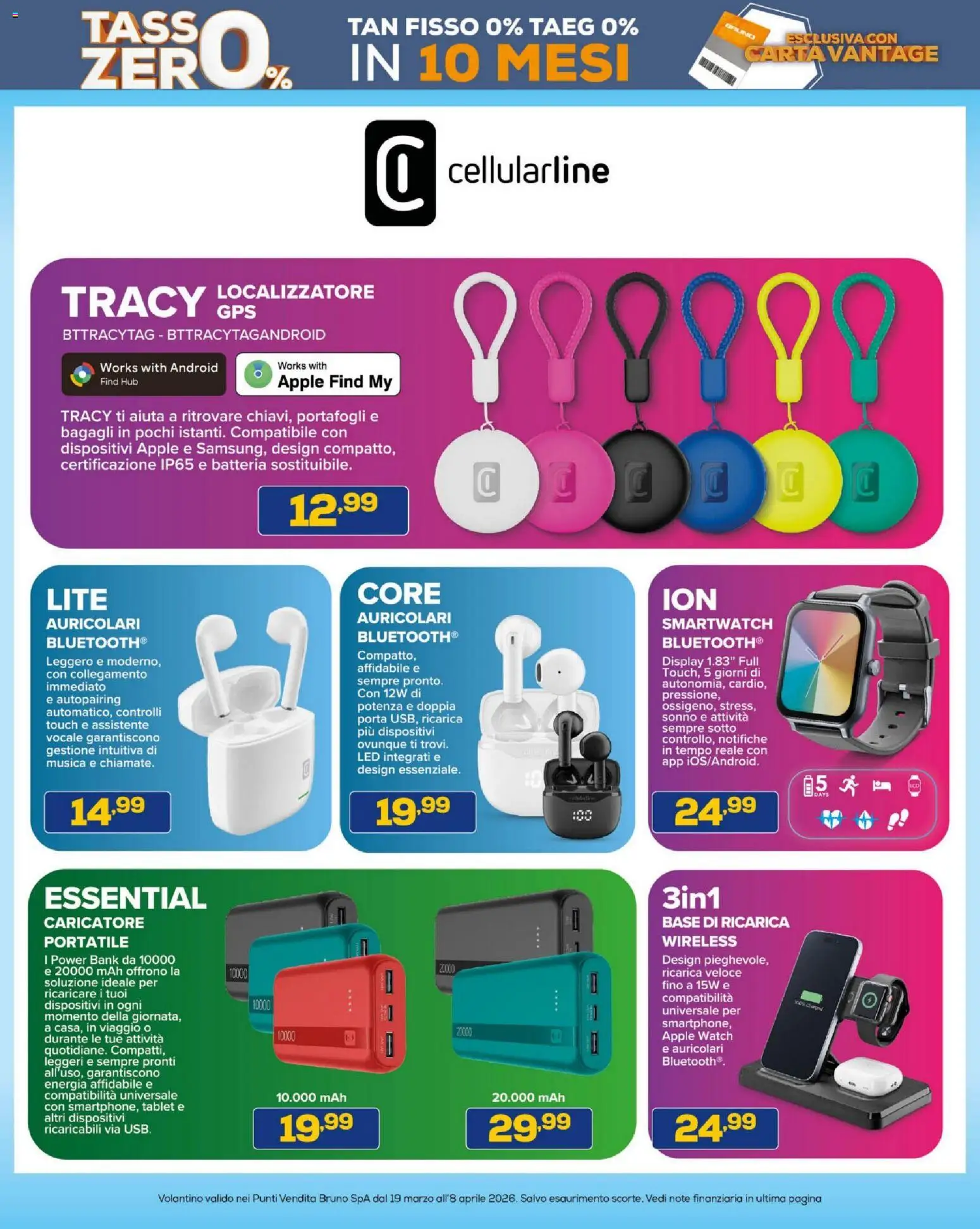 Volantino BRUNO del 19.03.2026 | Pagina: 7 | Prodotti: Power bank, Tablet, Smartwatch, Batteria