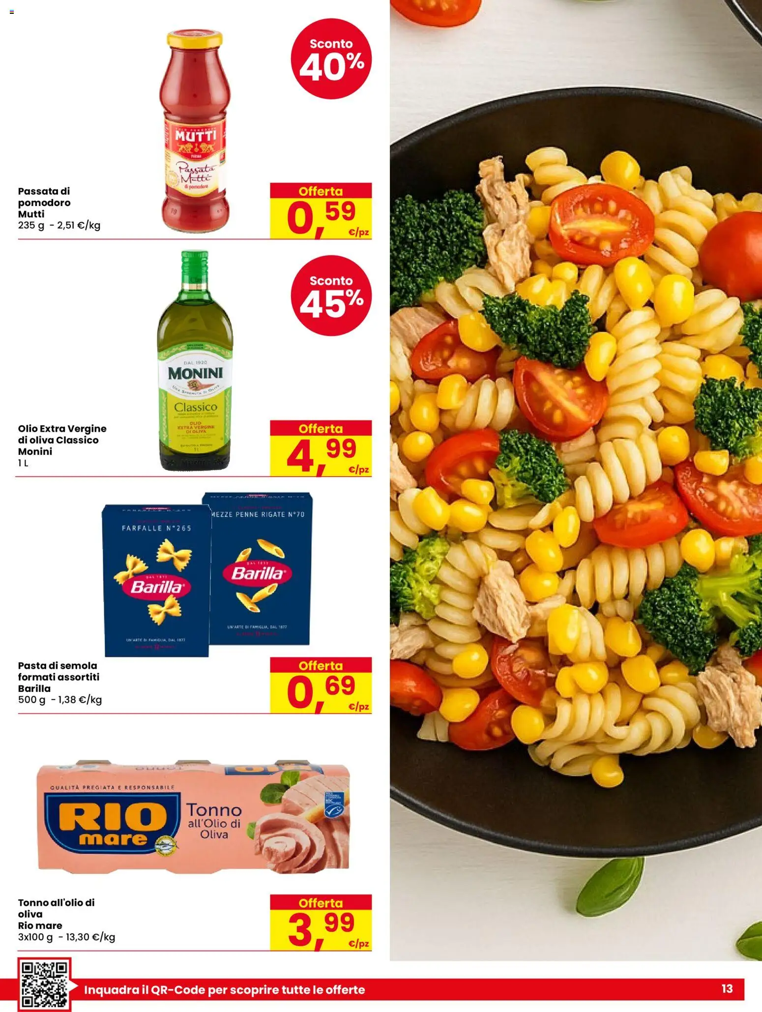 Volantino Despar del 27.04.2026 | Pagina: 13 | Prodotti: Pomodoro, Pasta, Mutti passata, Penne