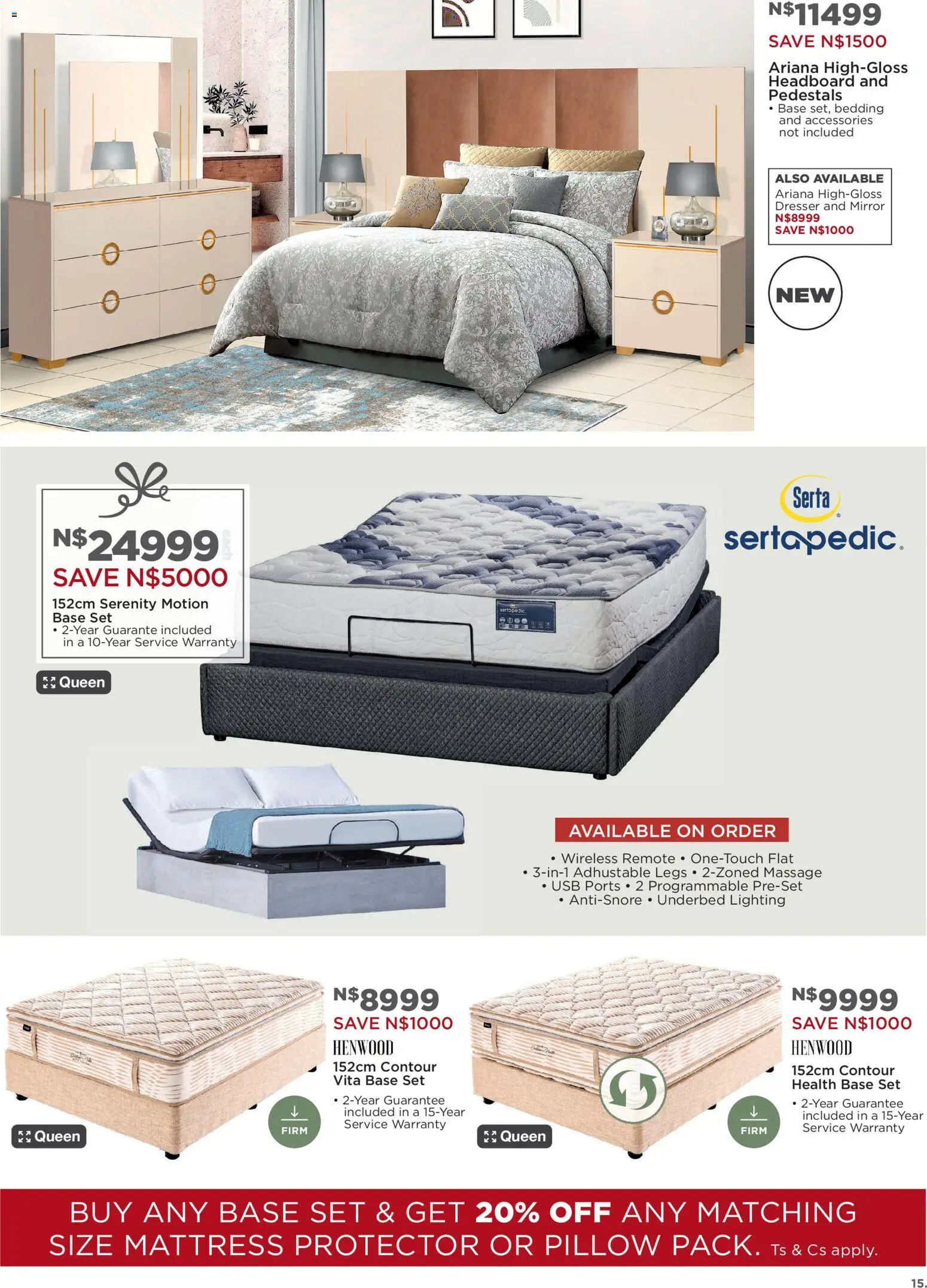 New House and Home catalogue – valid from 10.11.2025 | Page: 15 | Products: USB, Headboard, Mattress, Pillow