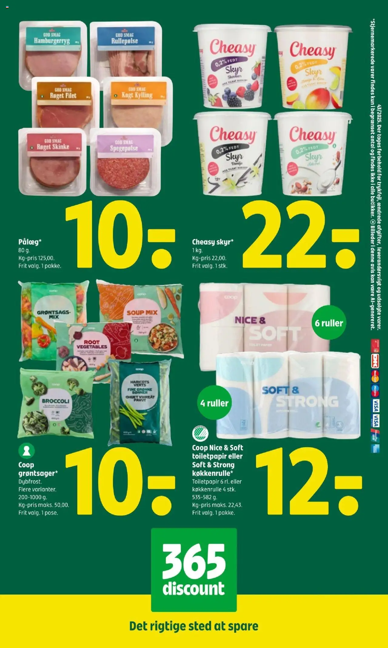 Coop 365 tilbudsavis – gyldig fra 23.10.2025 | Side: 9 | Produkter: Skinke, Rullepølse, Bønner, Hamburgerryg