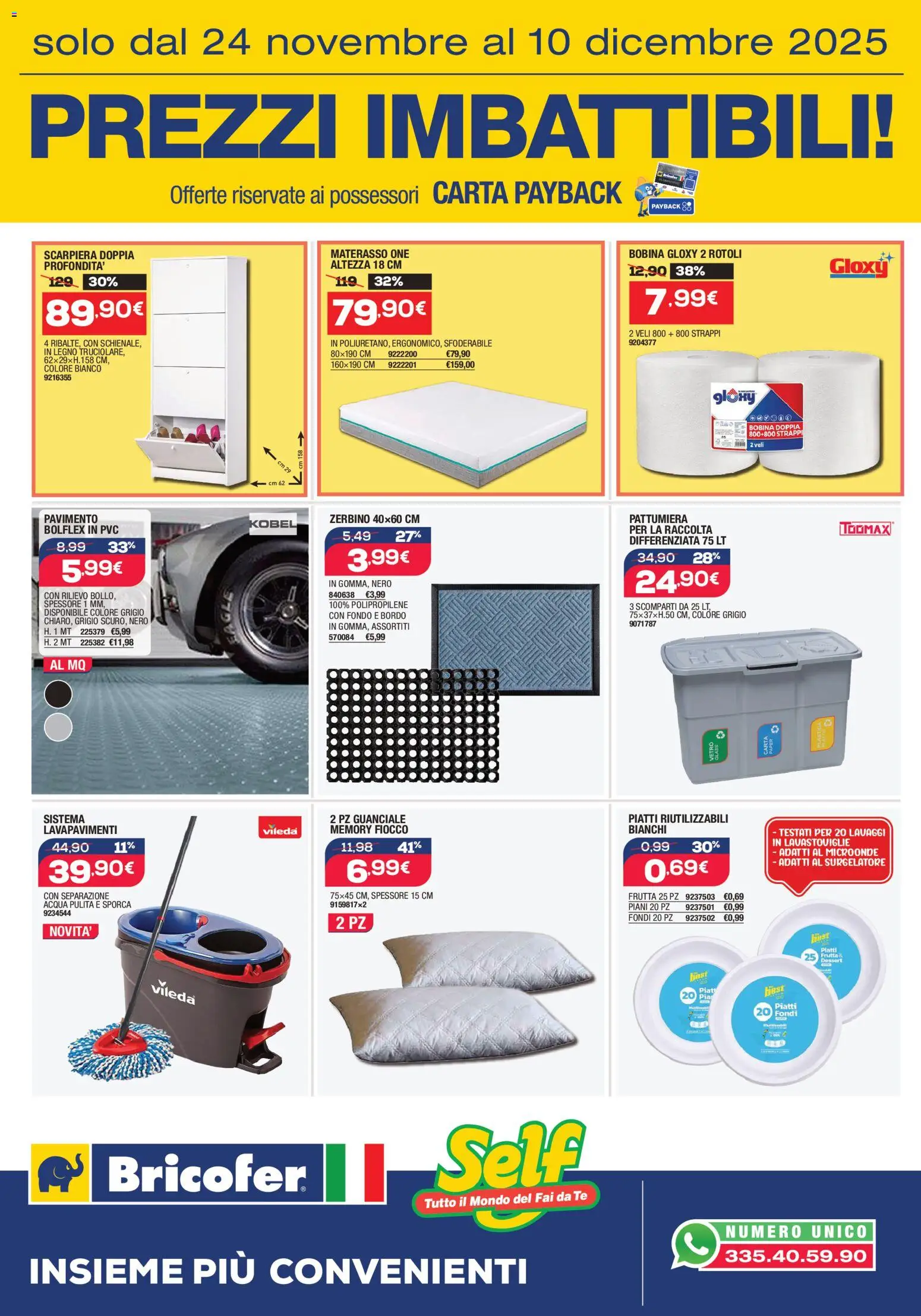 Volantino Self del 24.11.2025 | Pagina: 2 | Prodotti: Microonde, Pavimento, Frutta, Pattumiera