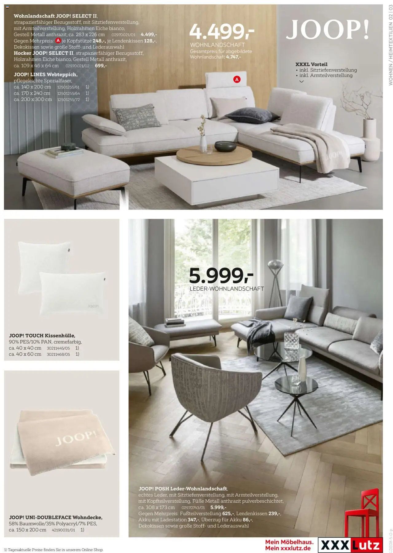 XXXL Lutz Home Collections - gültig ab dem 18.08.2025 | Seite: 3 | Produkte: Wohnlandschaft, Hocker