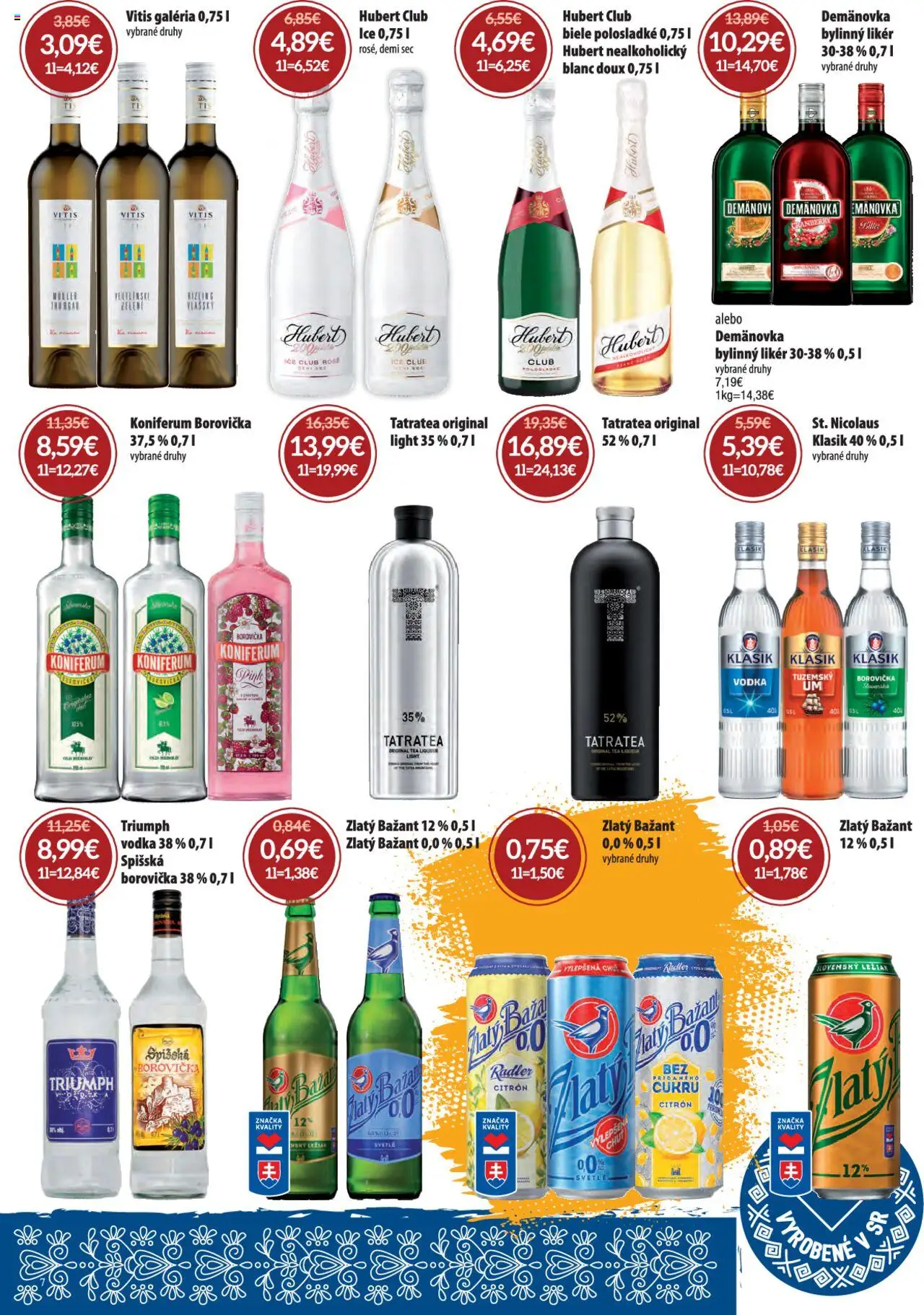 Nitrazdroj leták │ platný od 07.08.2025 | Strana: 7 | Produkty: Borovička, Radler, Zlatý Bažant, Vodka