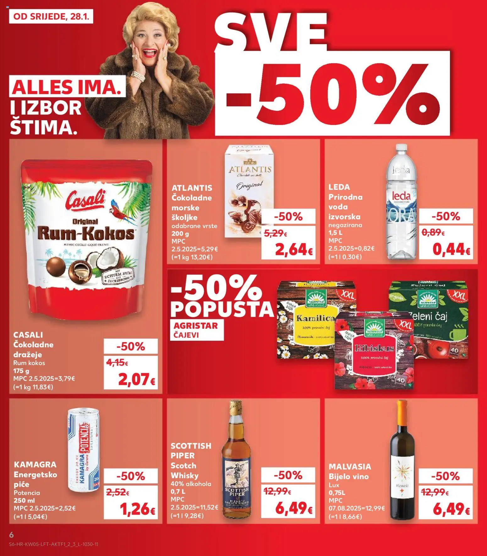 Kaufland katalog | vrijedi od 28.01.2026 | Stranica: 6 | Proizvodi: Bijelo vino, Vino, Whisky, Voda