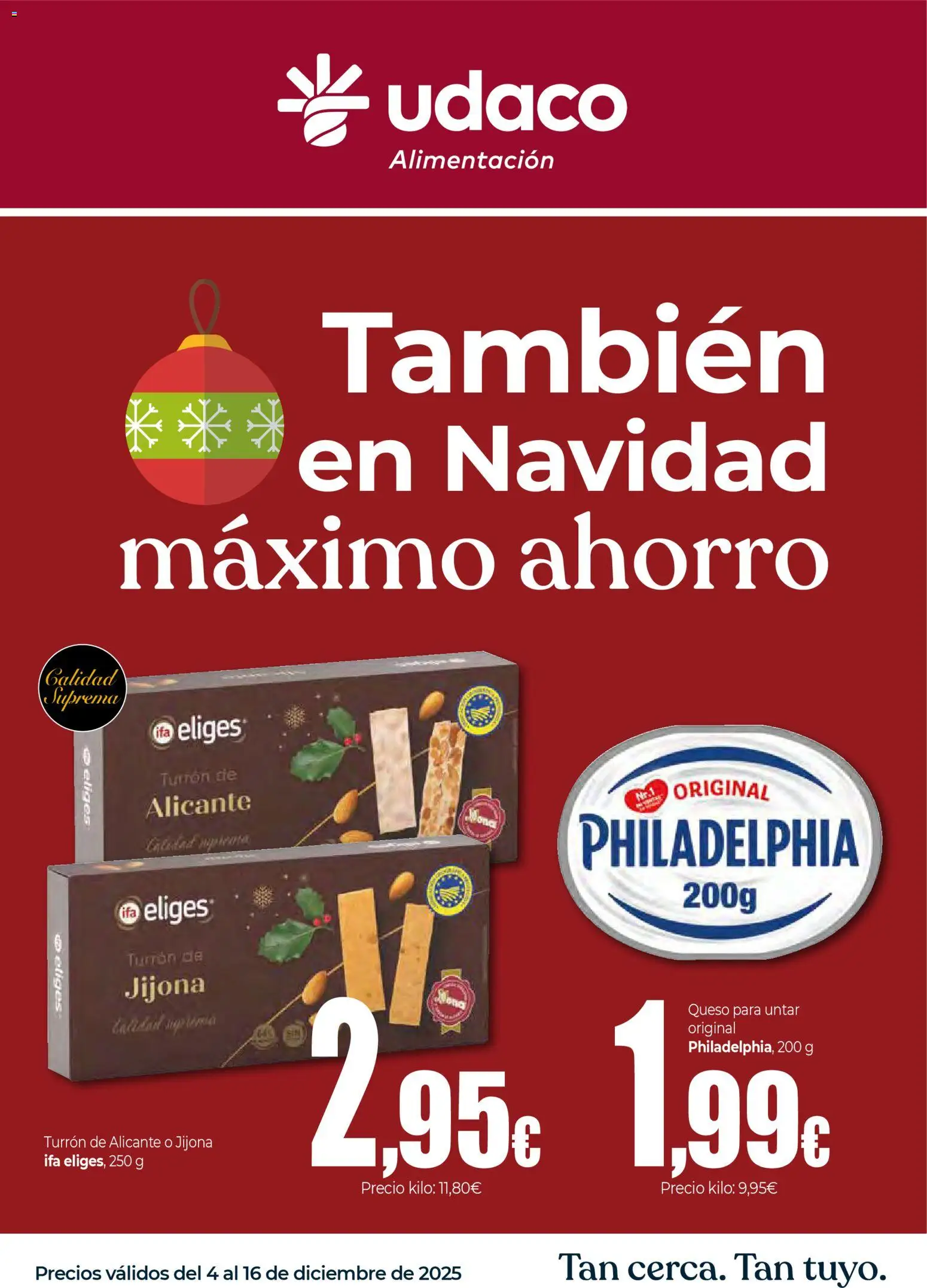 Unide - También en Navidad máximo ahorro  │ válido desde el 04.10.2025 | Página: 1 | Productos: Queso, Queso para untar