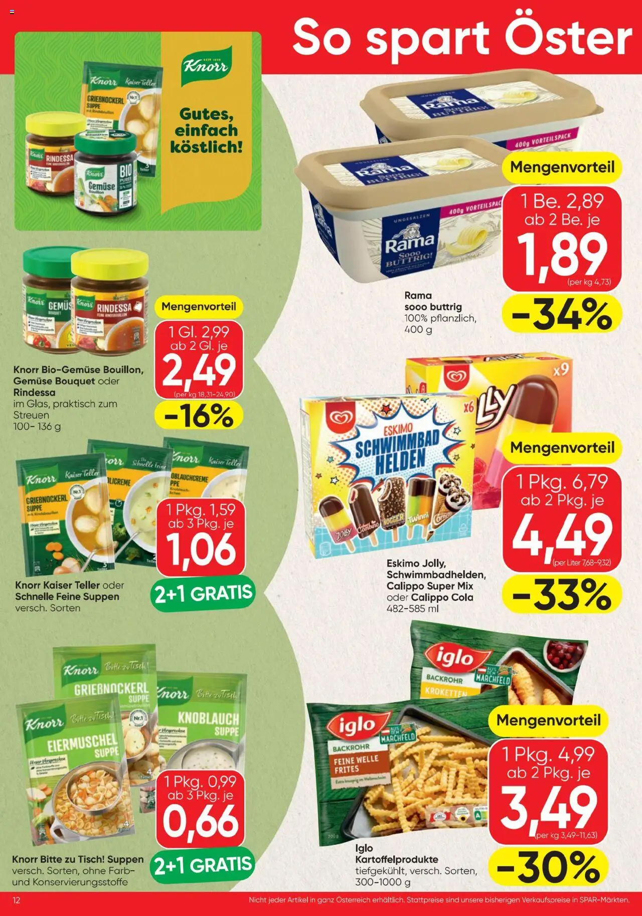 Spar Flugblatt gültig ab 11.09.2025 | Seite: 12 | Produkte: Gemüse, Knoblauch, Tisch
