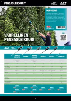 Makita tarjoukset - LXT Puutarha 2025 – voimassa 08.05.2025 alkaen | Sivu: 7 | Tuotteet: Akku, Pensasleikkuri, Video