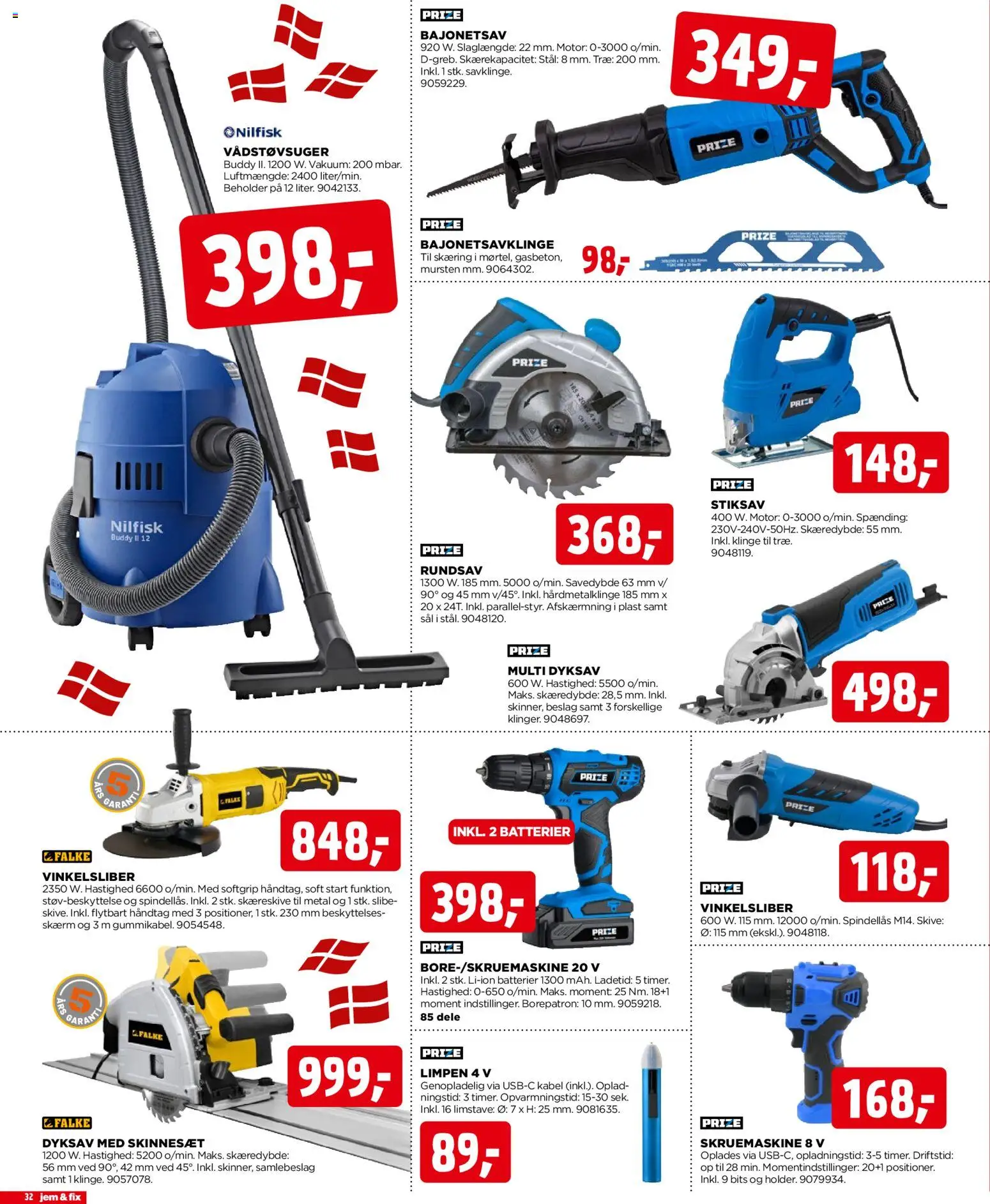 Jem & fix tilbudsavis – gyldig fra 08.03.2026 | Side: 32 | Produkter: Batterier, Skærm, Kabel