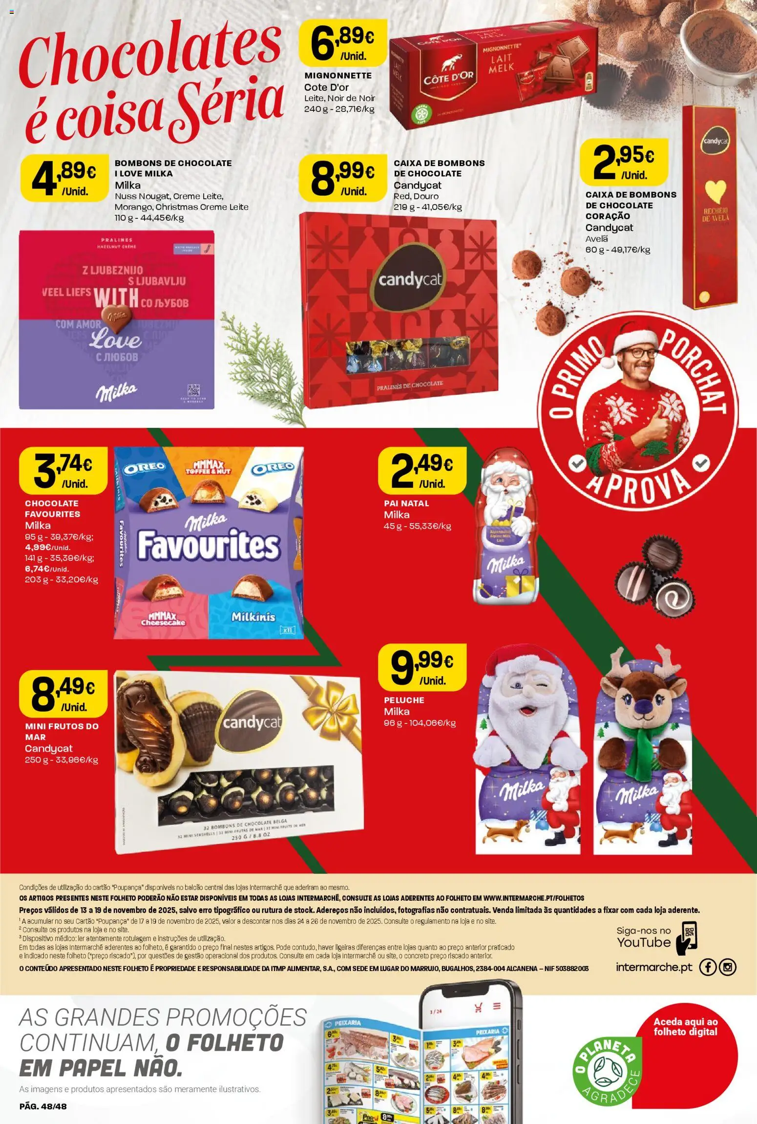 Intermarché folheto │ válido de 13.11.2025 | Página: 48 | Produtos: Chocolates, Caixa, Leite, Creme